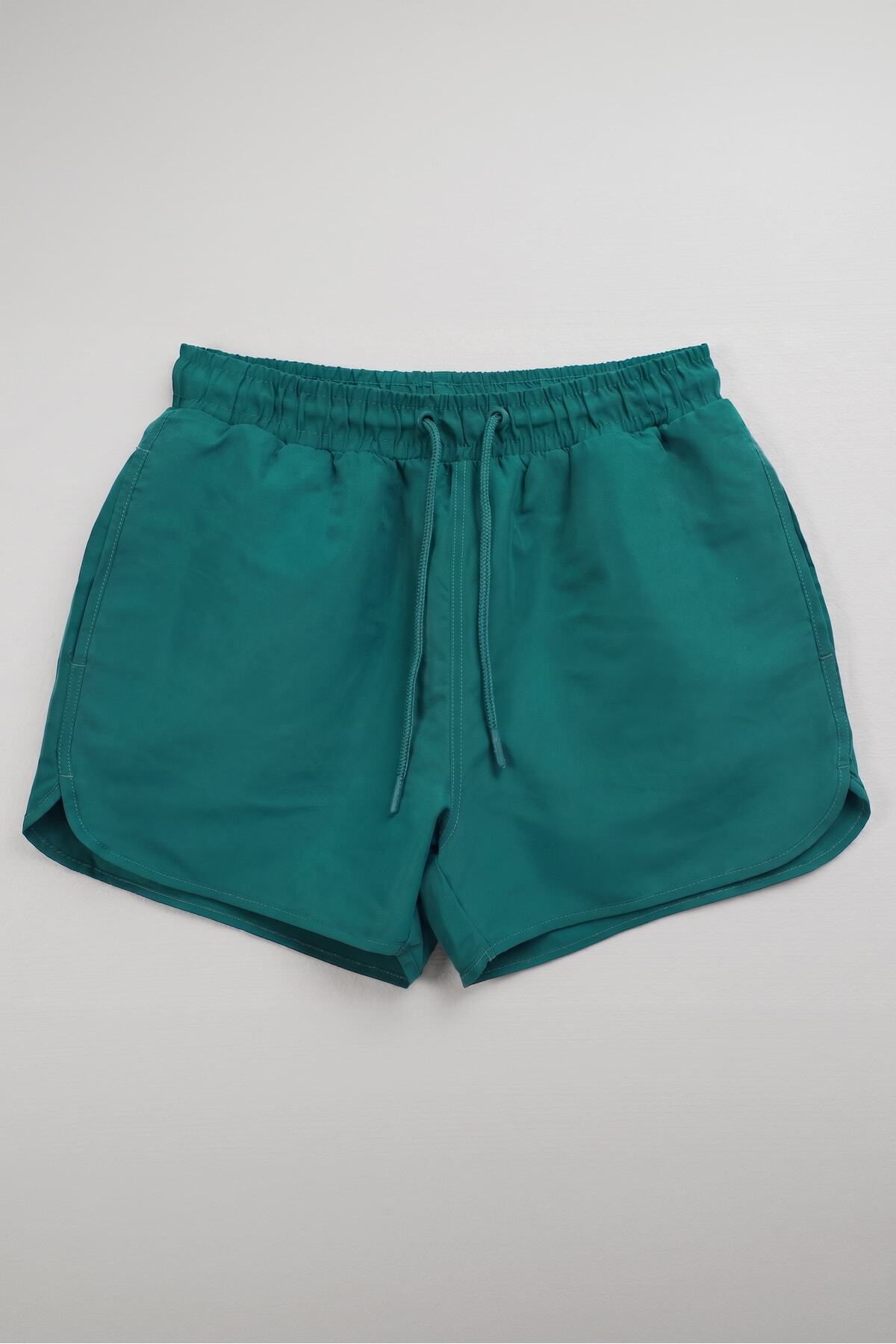 MARKAPIA Men's Mesh Petrol Swim Shorts with Pockets