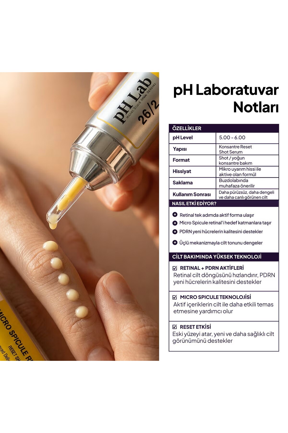 PHLab Micro Spicule Retinal PDRN Intensive Renewal Shot – Yoğun Yenileyici Bakım Serumu 15 ml — MS11454718787458745 — تصویر 2 از 3