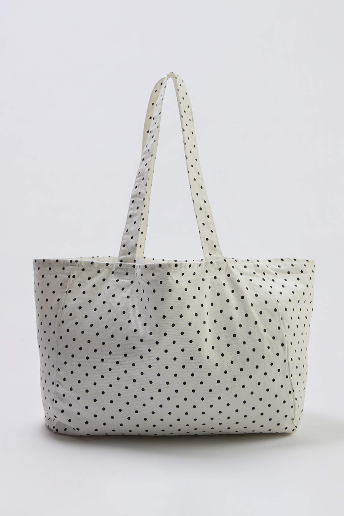 Trendyol Shoes White Polka Dot Women's Maxi Size Denim Shoulder Bag Takss26Oc00105
