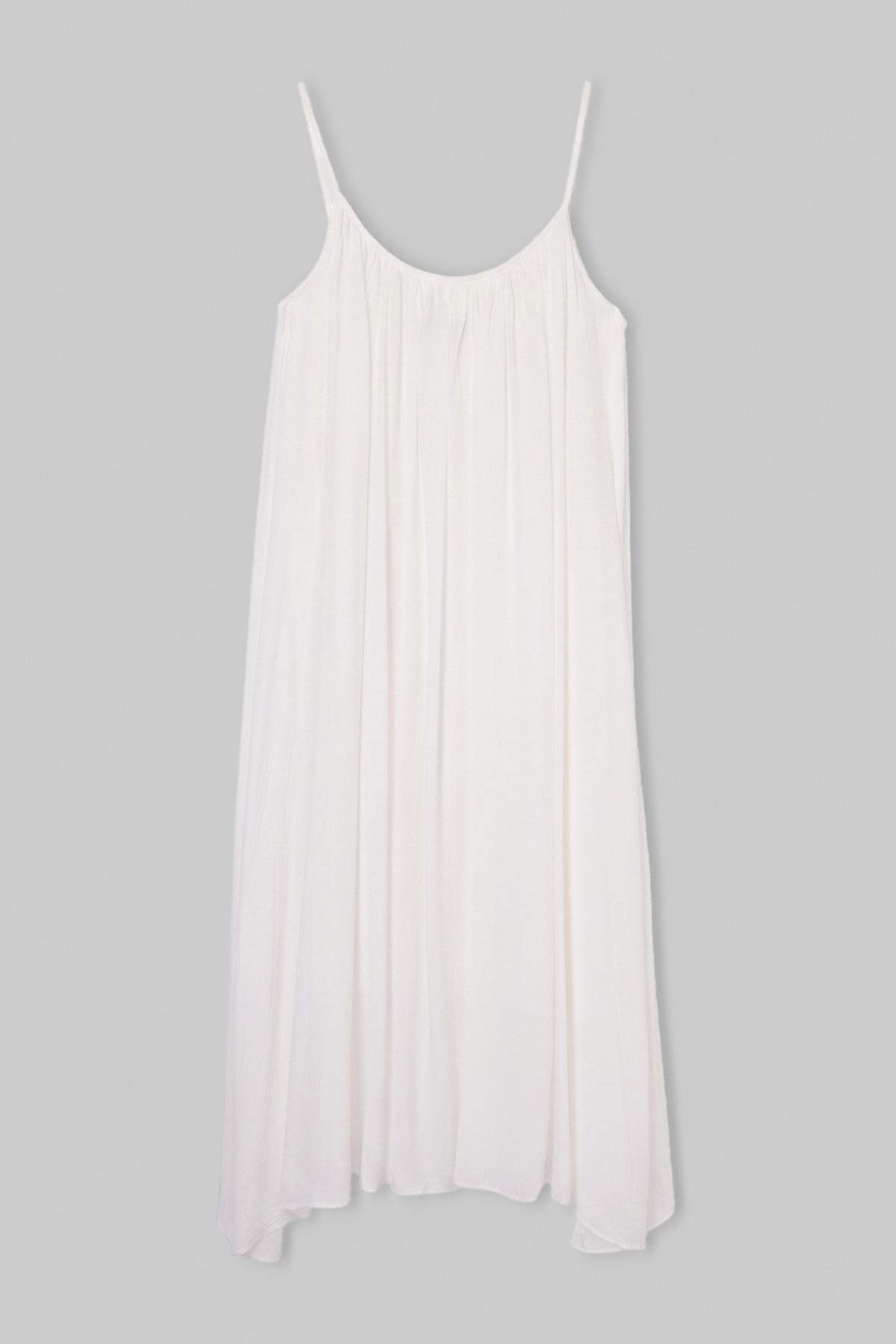 Drop by Trendyolmilla Beyaz Ayarlanabilir Askılı Rahat Kesim Astarlı Elbise TDRSS26EL00127