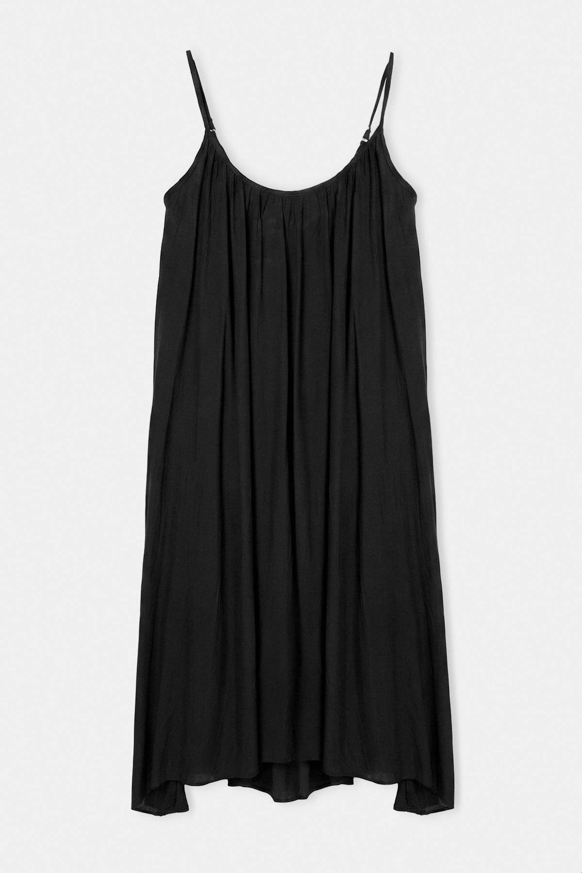 Drop by Trendyolmilla Siyah Ayarlanabilir Askılı Rahat Kesim Astarlı Elbise TDRSS26EL00127