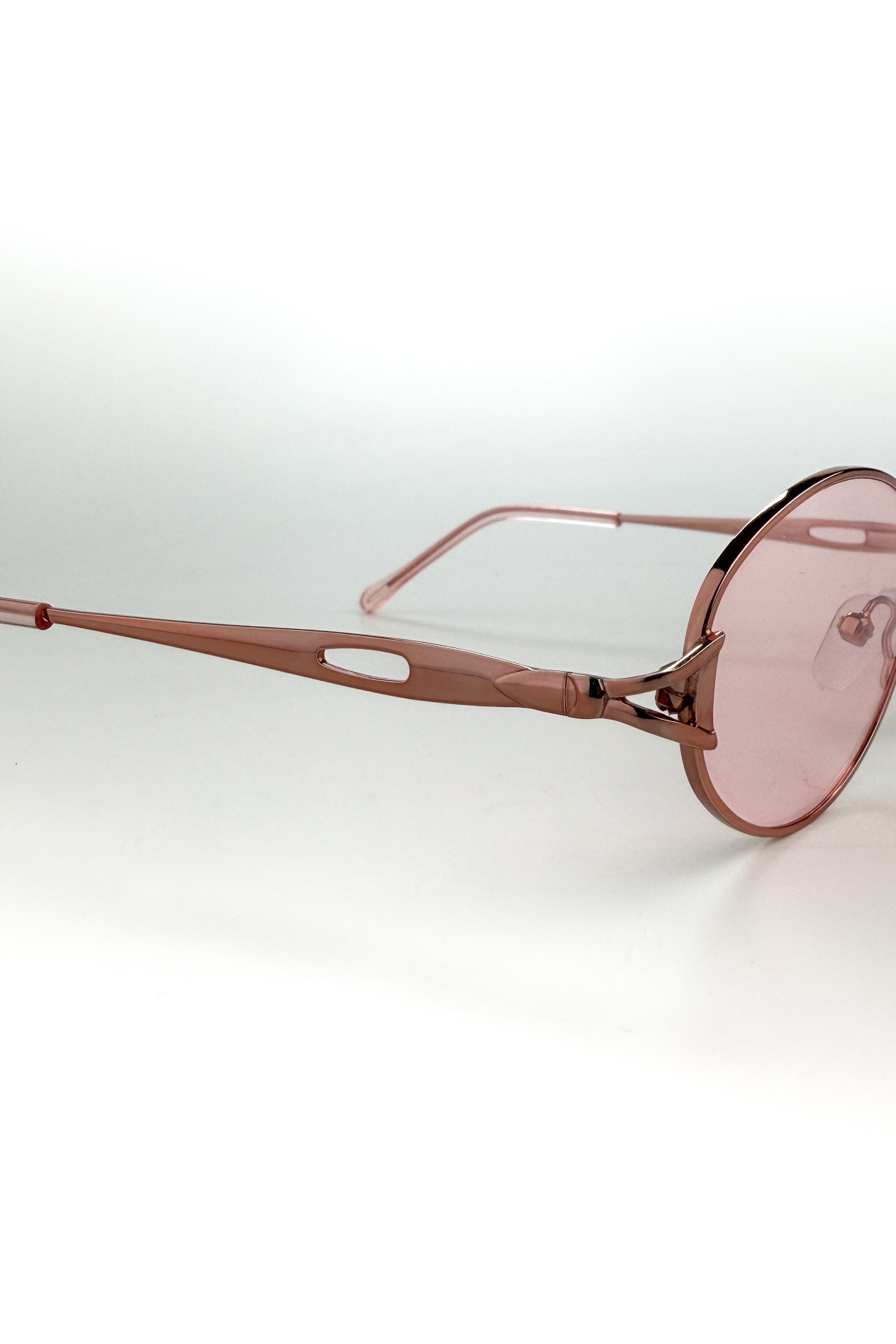 TARSS Pera Pembe Metal Oval Güneş Gözlüğü | Retro Vintage | UV400 görsel 2