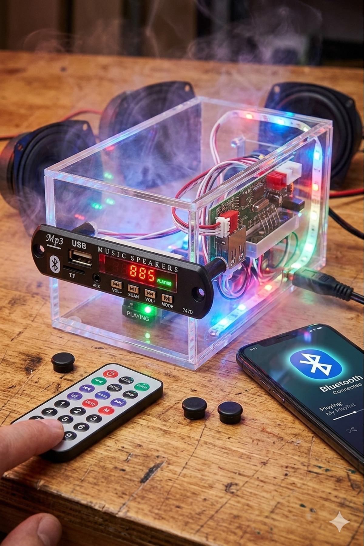 Class Araç Araba Oto Teyp Aux Usb Sd Bluetoothlu Mikrofonlu Çevirici Board Teyp Dönüştürücü 2023