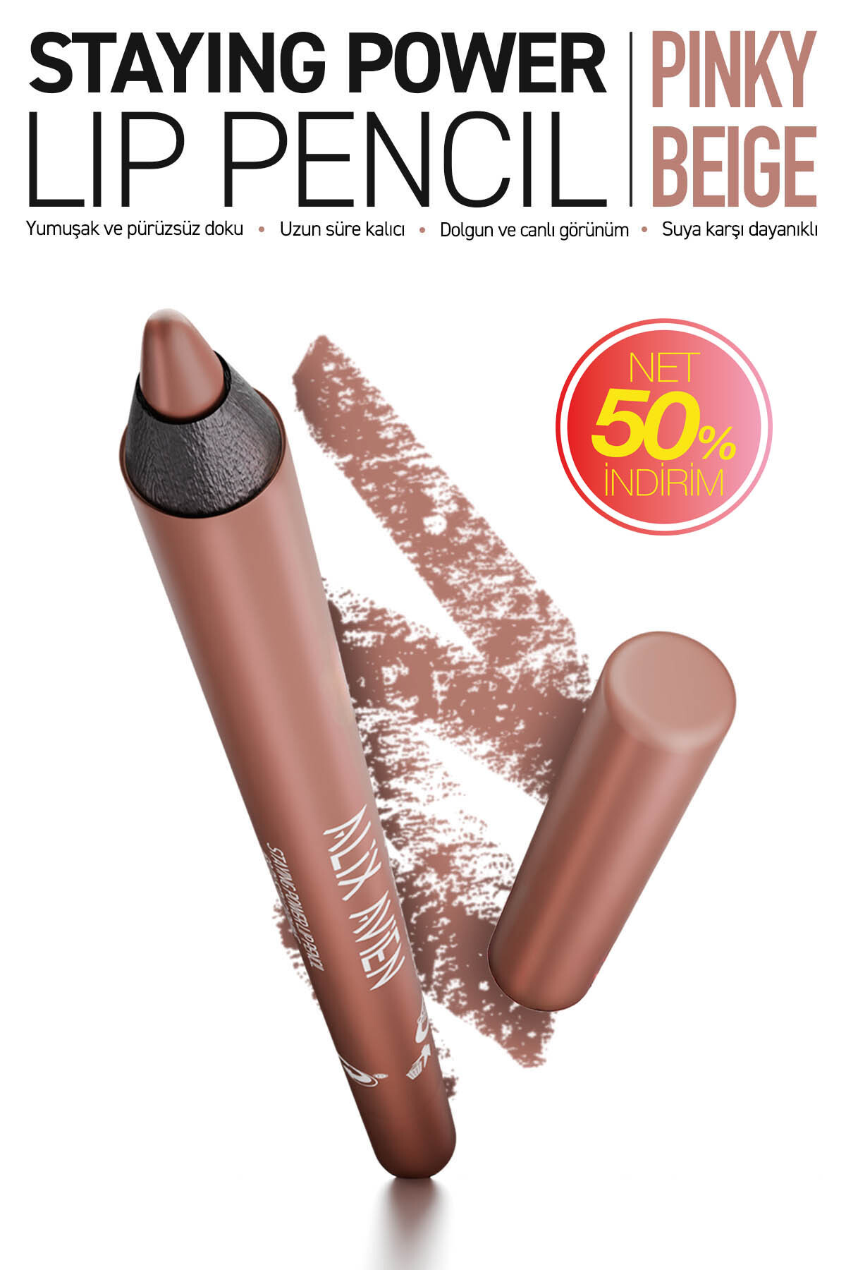 Alix Avien Suya Dayanıklı Uzun Süre Kalıcı Yumuşak Dudak Kalemi - Staying Power Lip Pencil 51 Pinky Beige - Fiyatı, Yorumları
