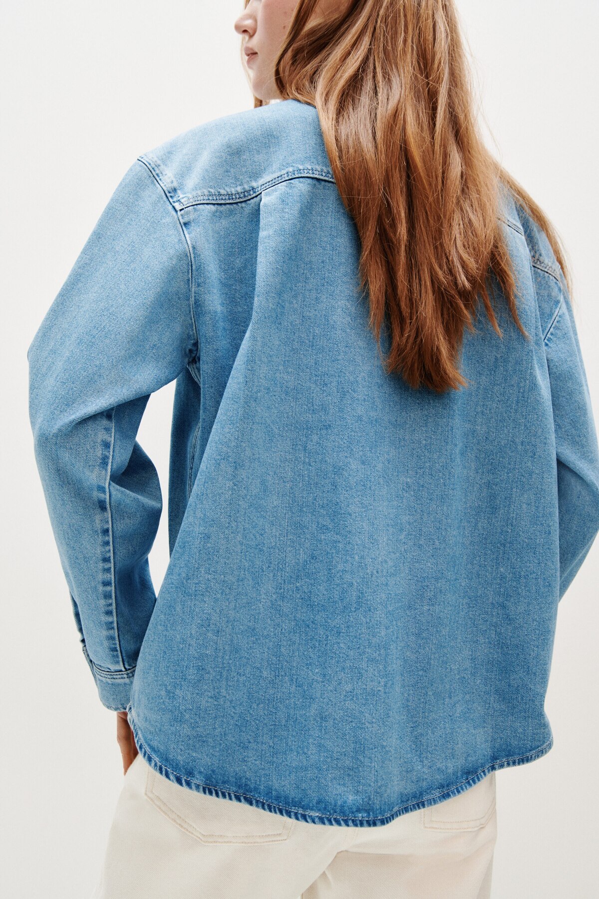H&M Oversize Kot Gömlek görsel 5