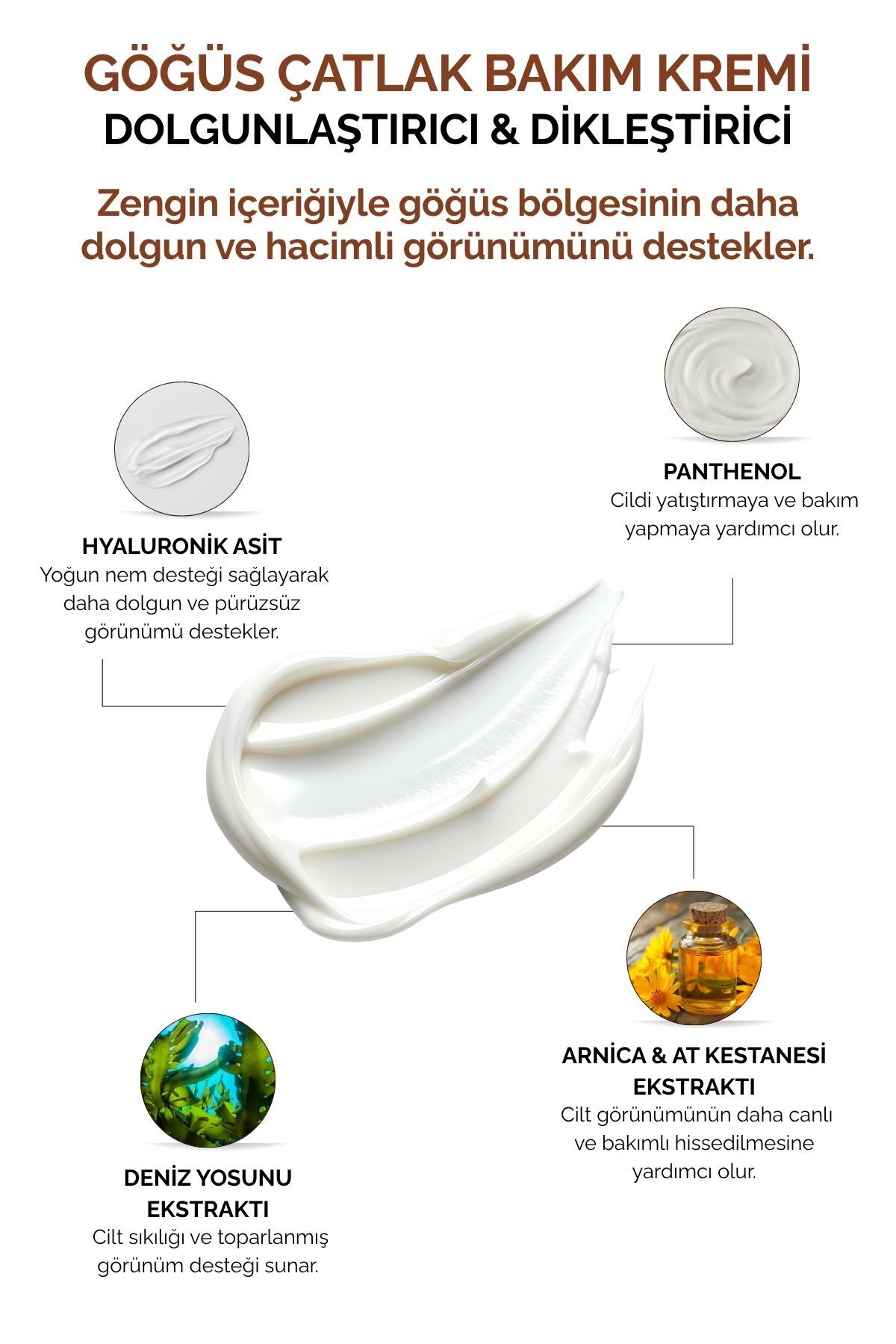 Göğüs Dolgunlaştırıcı Çatlak Bakım Kremi l Dikleştirici & Dolgun Görünüm Destekleyici 100 ml — dolguncat — تصویر 4 از 8