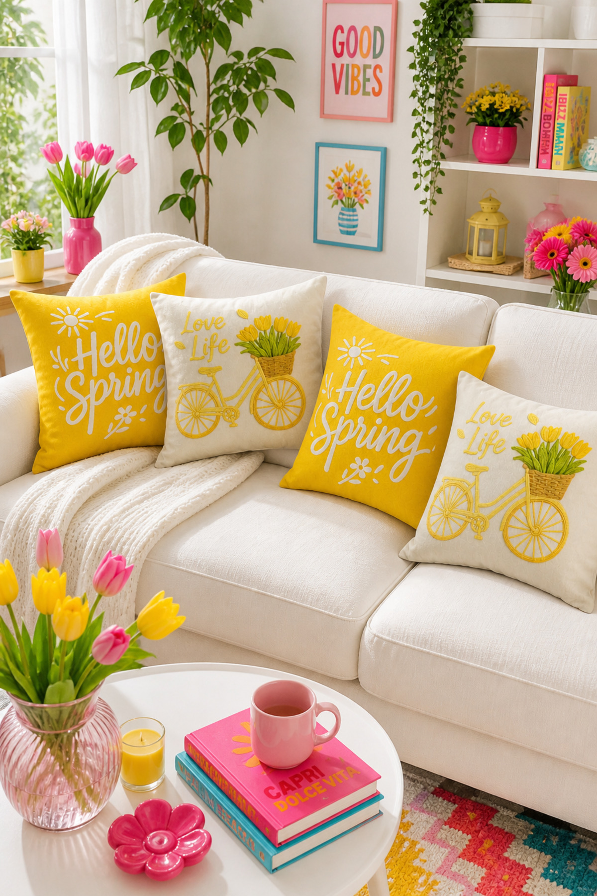 Double Sided Digital Printed 4-Piece Pillow Case Set (Punch /Punch Embroidery Pattern Appearance)