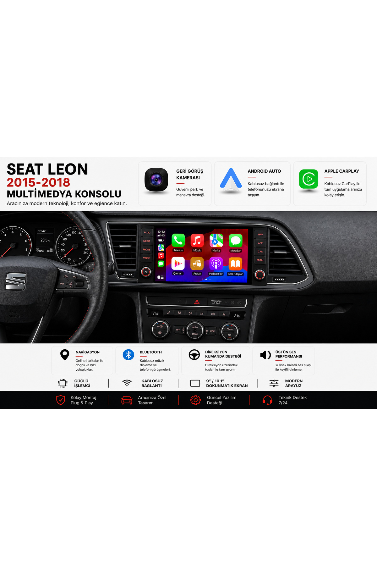 OEM SEAT Leon (2015-2018) Android Araç Multimedya Sistemi | 4