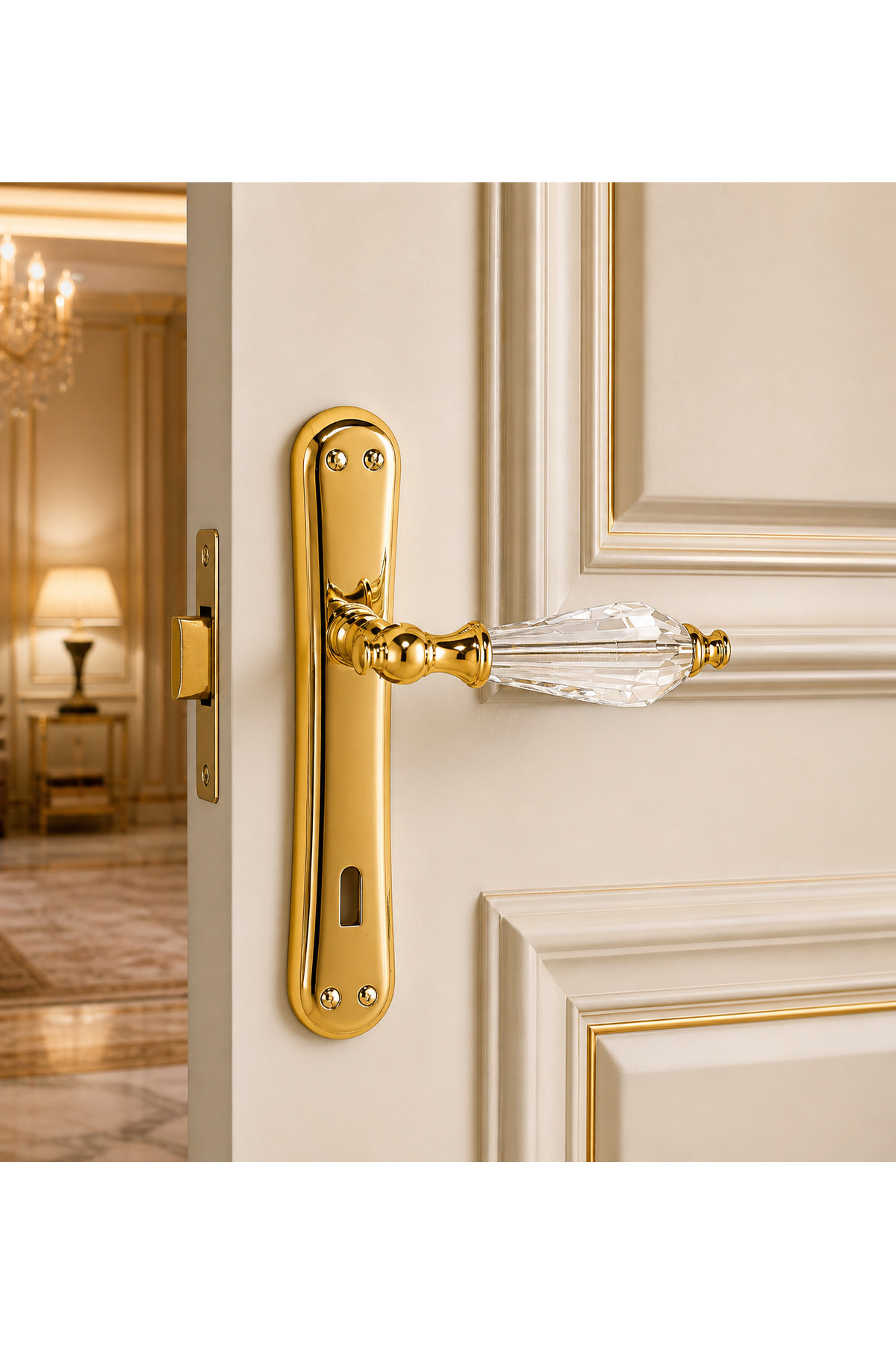 ミラノオリンピック　金銀銅　ID one FR-X 167cm İyem Lüx Zamak Aynalı Kapı Kolu ( Oda - Iç Kapısı Kol) Elmas Gold