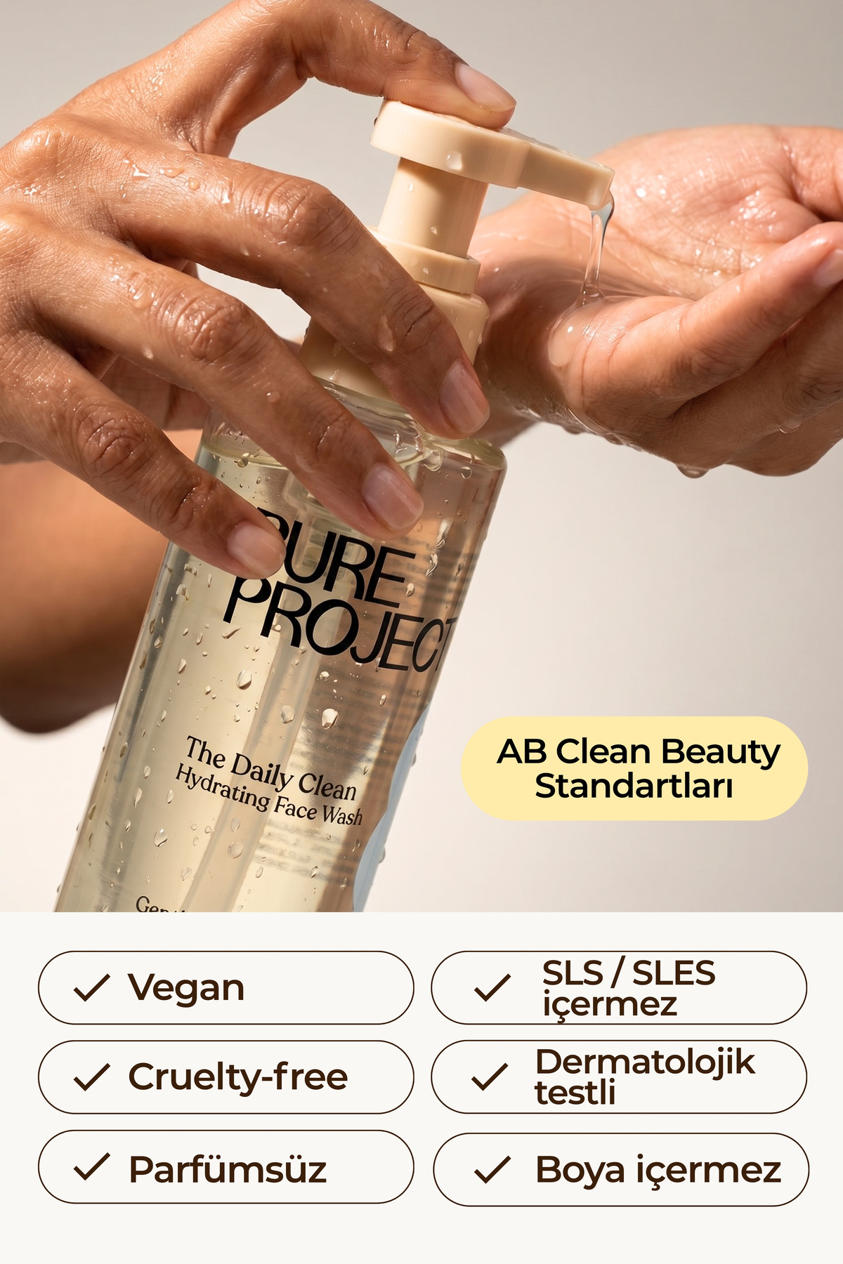 Kokusuz Yüz Temizleme Jeli 200 ml | Nazik Temizleme & Hassas Ciltlere Uygun — 8682835806235 — تصویر 5 از 7