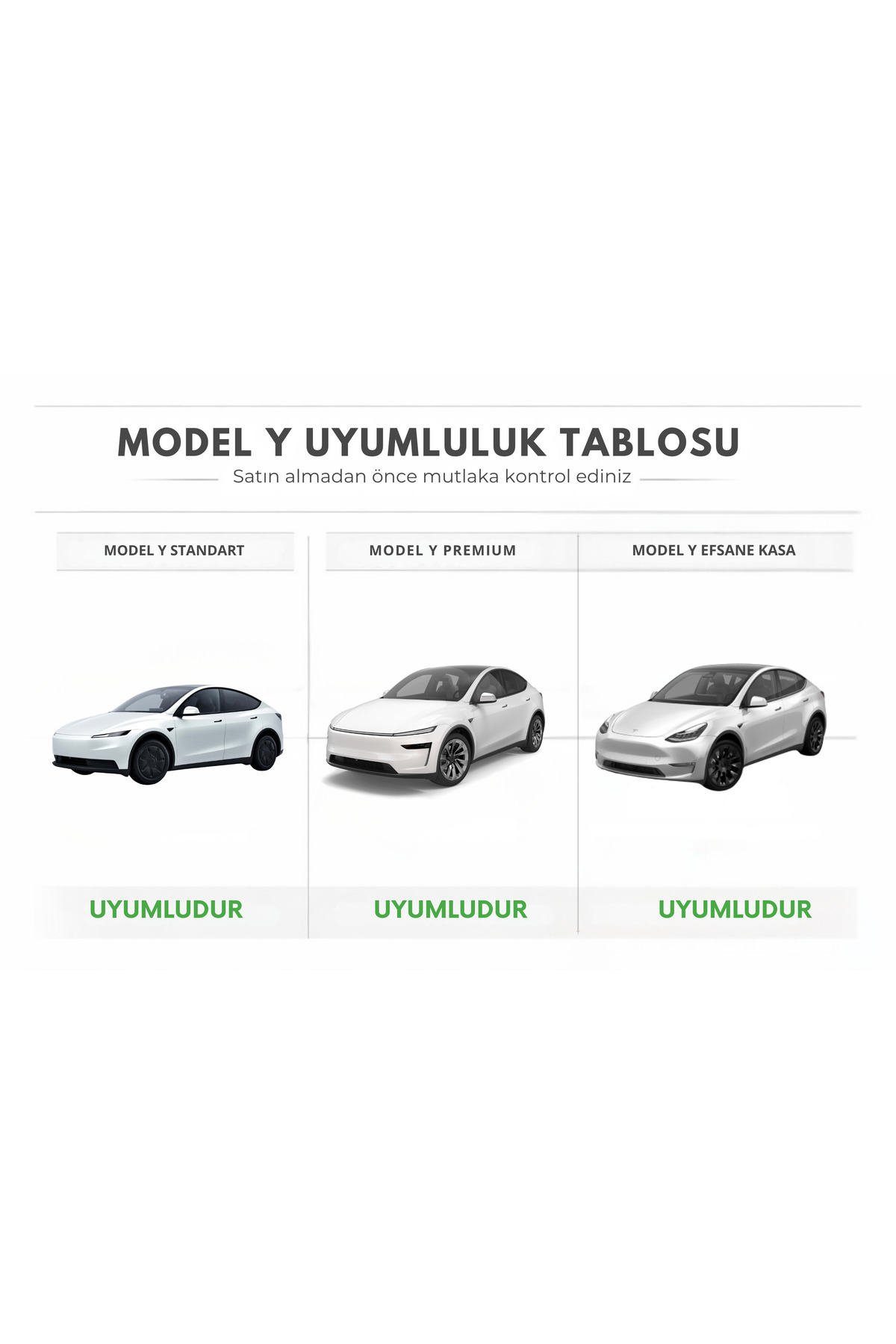 Elektrikli Pazar Tesla Model Y 2025+ Juniper-Standart ve Legacy ( Efsane Kasa ) Uyumlu TPE 3D Paspas Seti