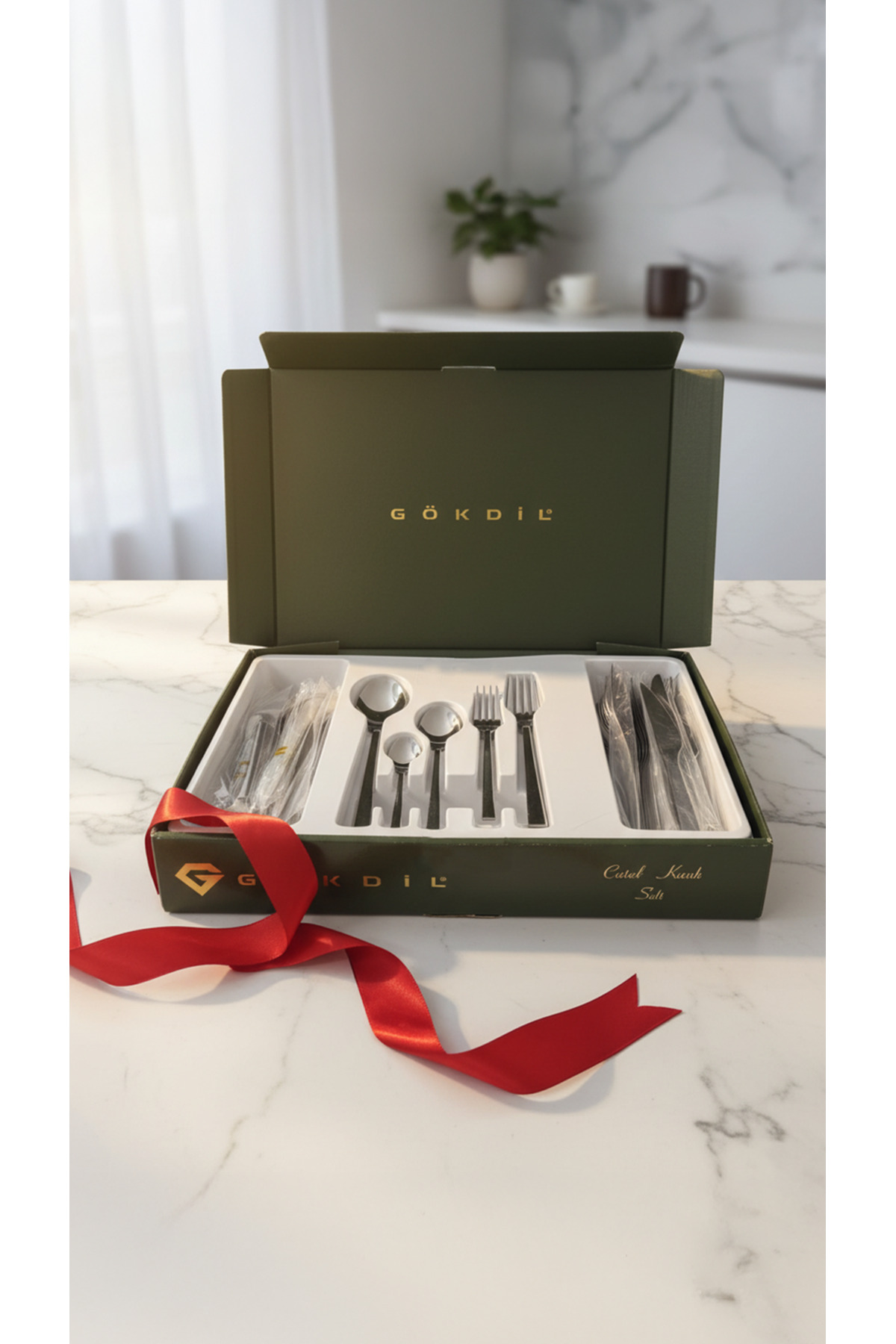 Kayern 12-Person 60 Boxed Piece Plain Fork & Spoon & Set