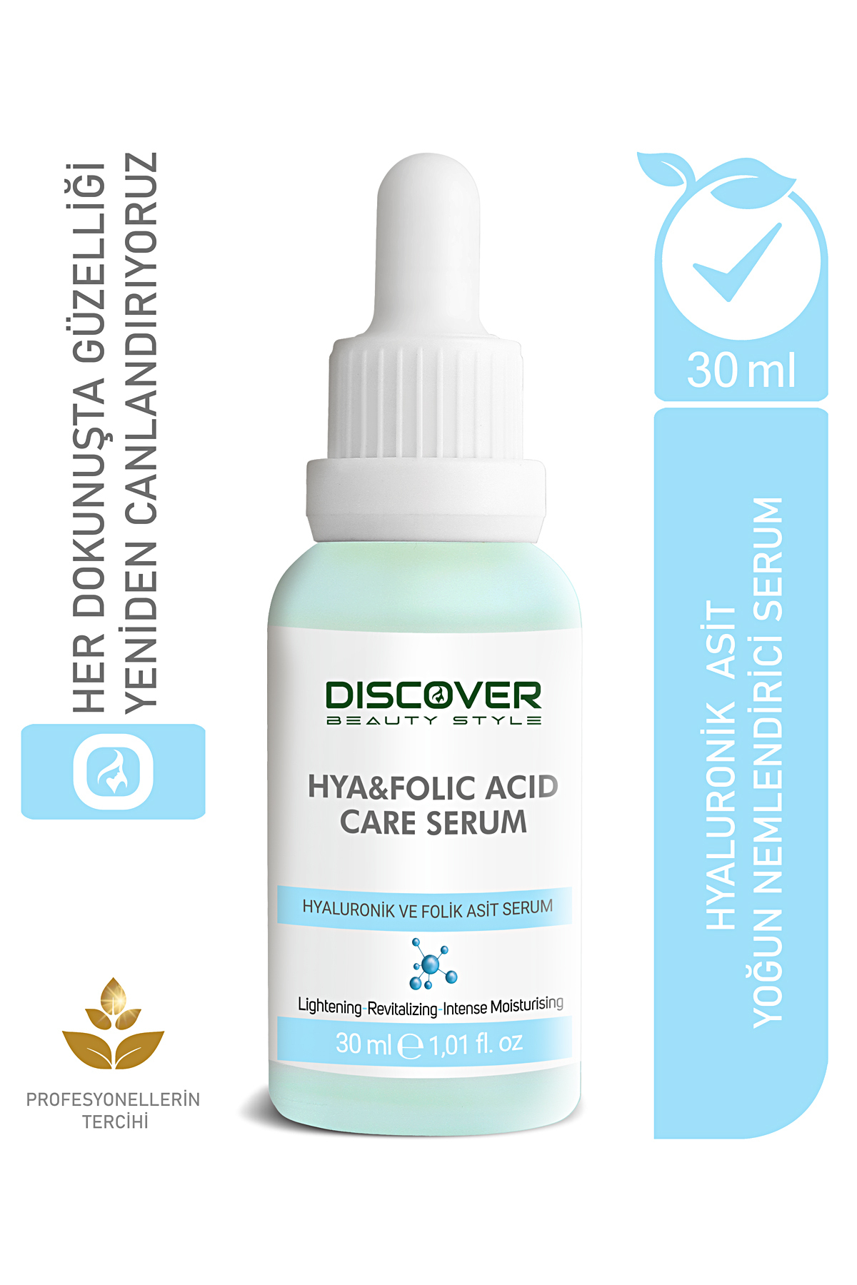 Discover Beauty Style Yoğun Nemlendirme ve Dolgunlaştırıcı Etkili Yenileyici Hyaluronik ve Folik Asit Serum 30 ml — 860095