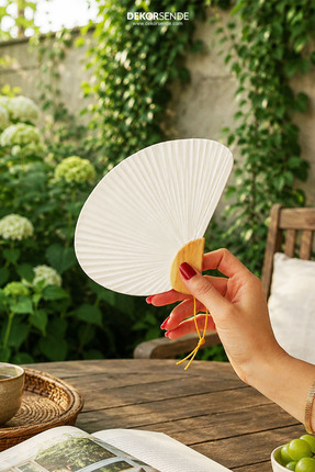 Dekorsende Beyaz Yelpaze İstiridye Model 18 cm