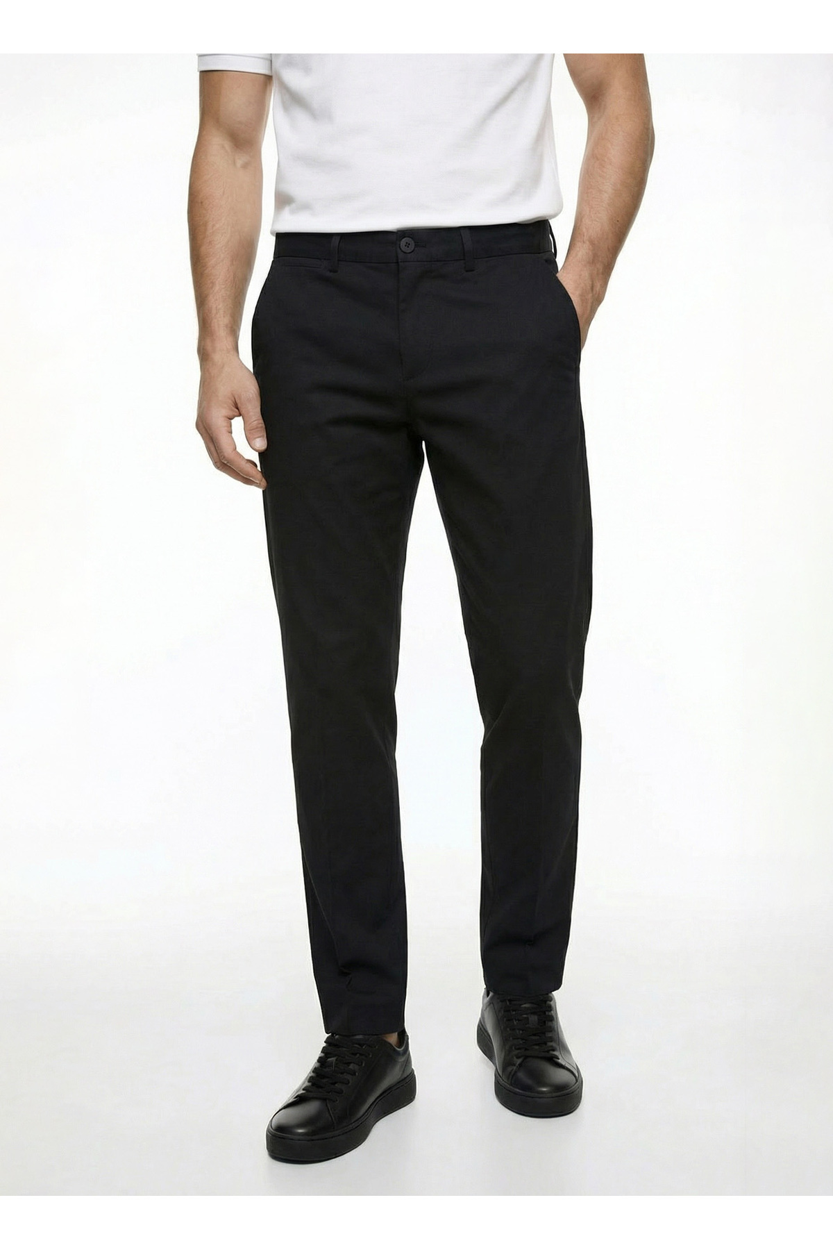 Siyah Erkek Slim Fit Chino Pantolon F6SM-PNT 2501 — مشکی 5003328531 — تصویر 3 از 8