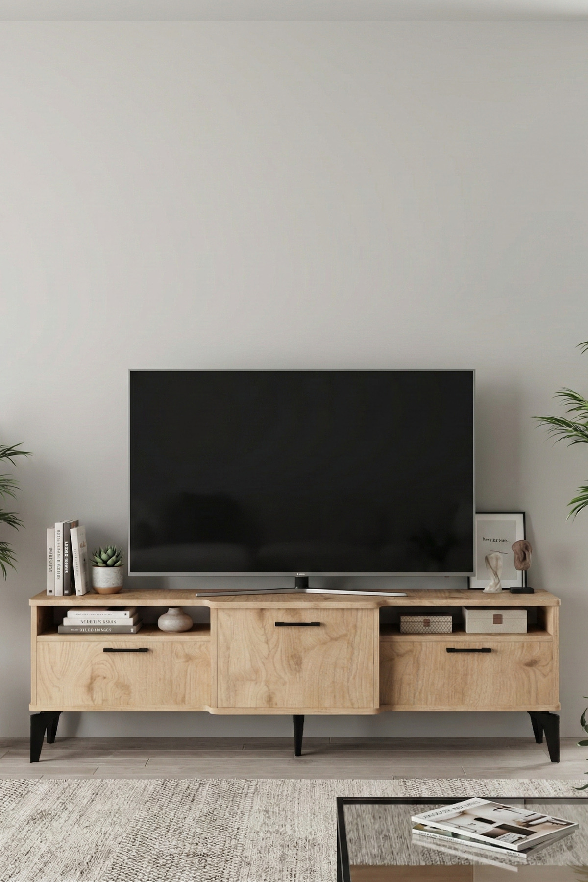 Goldfalez Mistral TV Sehpası Suntalam Bej 160x40 cm