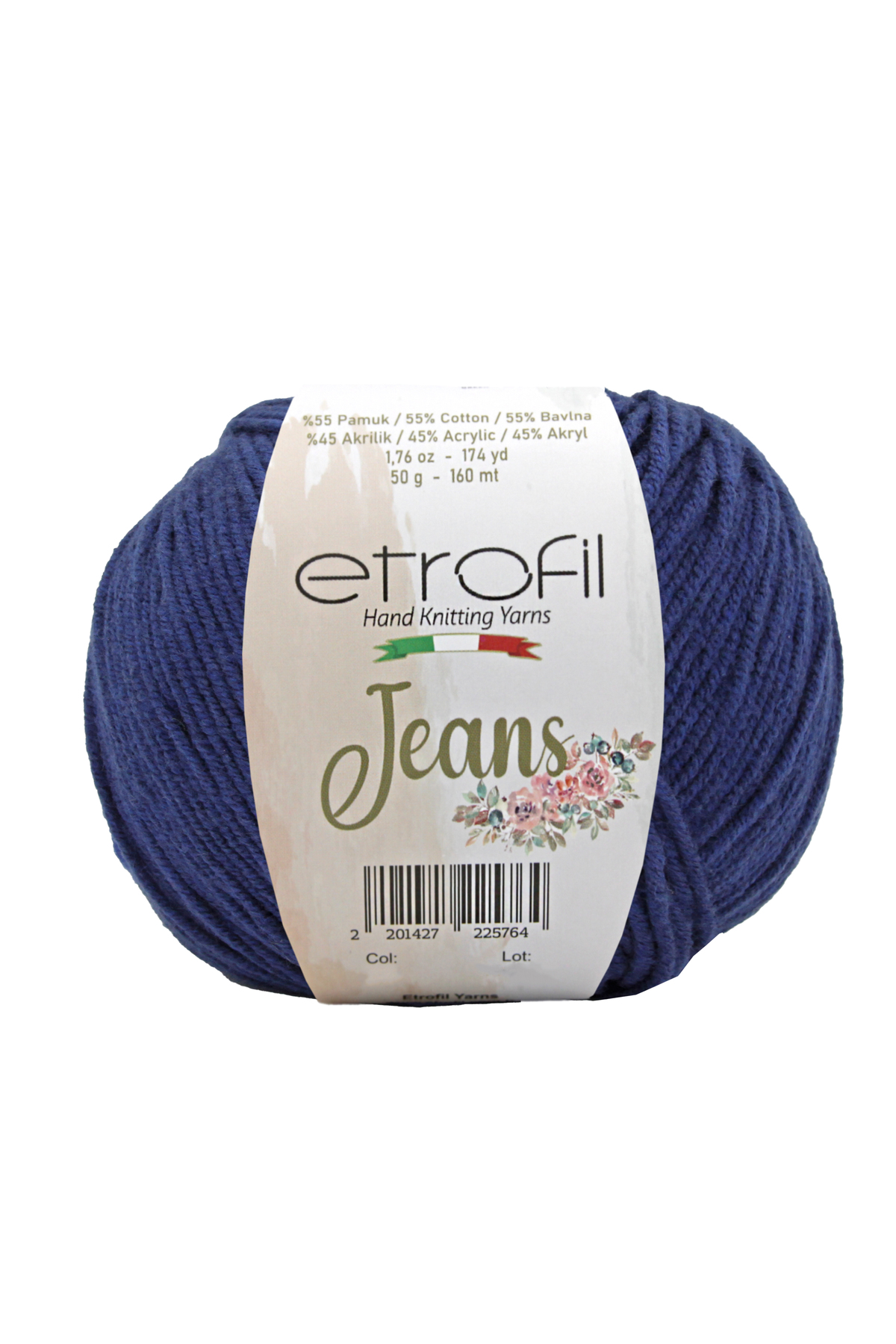 Jeans Knitting Rope Indigo 55% Cotton 45% Acrylic 50g 160m (020)