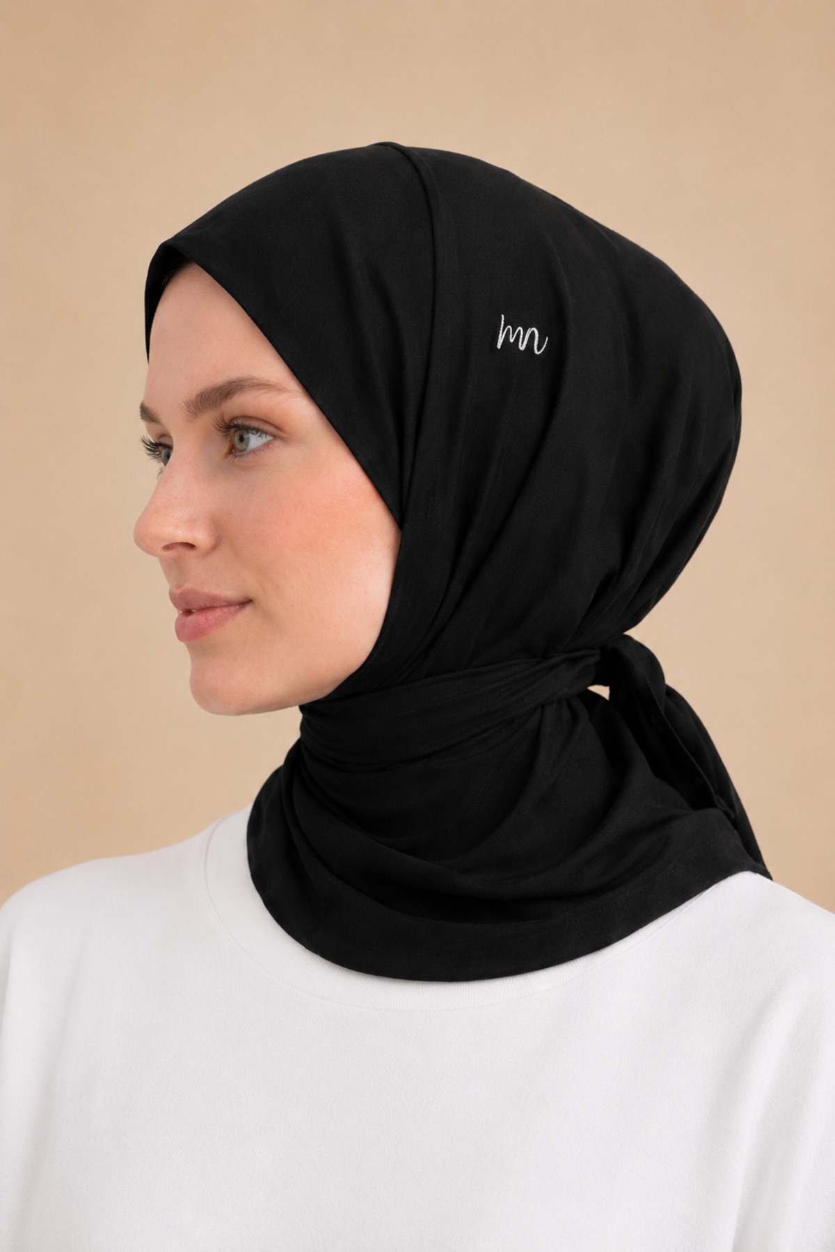 Merve Nayir Siyah Athletic Hijab Spor Tesettür Bone - Günlük ve Antrenman Kullanımına Uygun görsel 2
