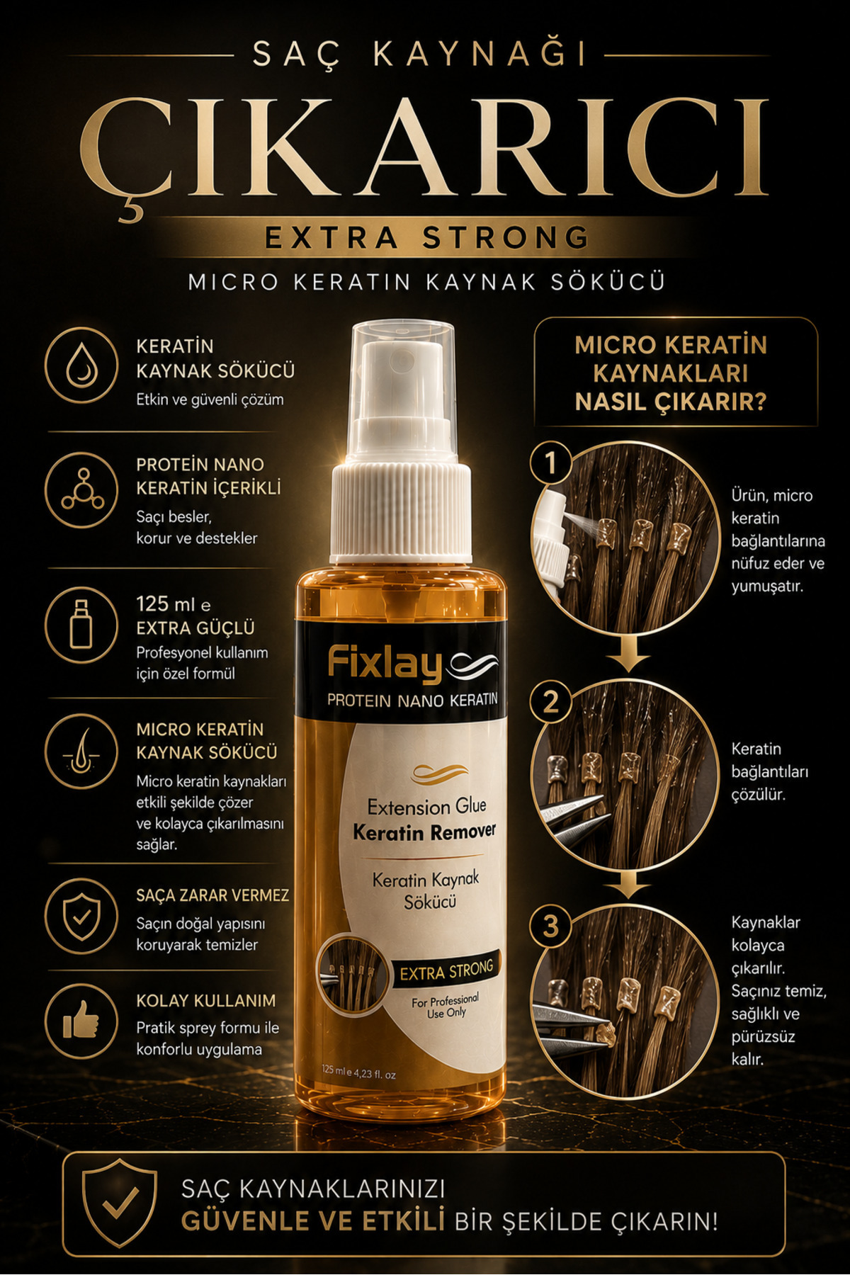 Nano Keratin MİCRO Kaynak Sökücü 125 ml 07 One Size — Fixlay01 — تصویر 3 از 7