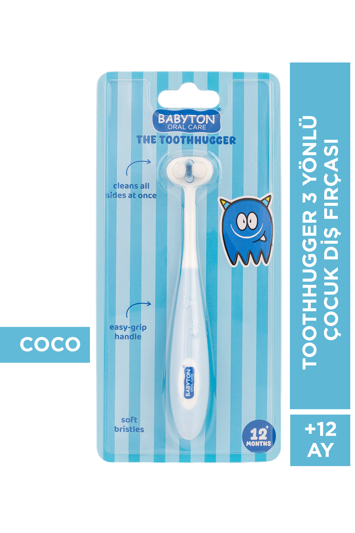 BABYTON Toothhugger 3 Yönlü 1-6 Yaş Çocuk Diş Fırçası Coco