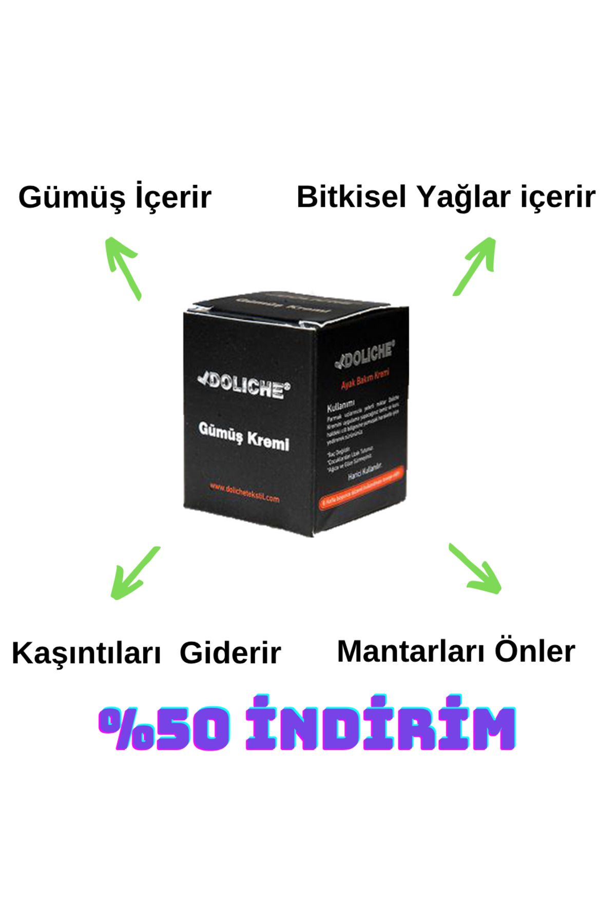 Doliche Kasık Genital Bölgesi, Koku Giderici, Mantar Lekesi Önleyici, Bakım Gümüş Mantar Kremi — MK236520