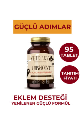 VETDIARY HIP & JOINT CHONDRO MSM Move Glucosamine Premium Kedi ve Köpek Eklem...