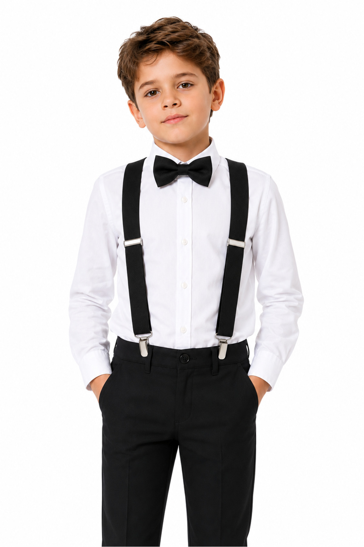 Children's Pants Strap and Bow Tie Set
