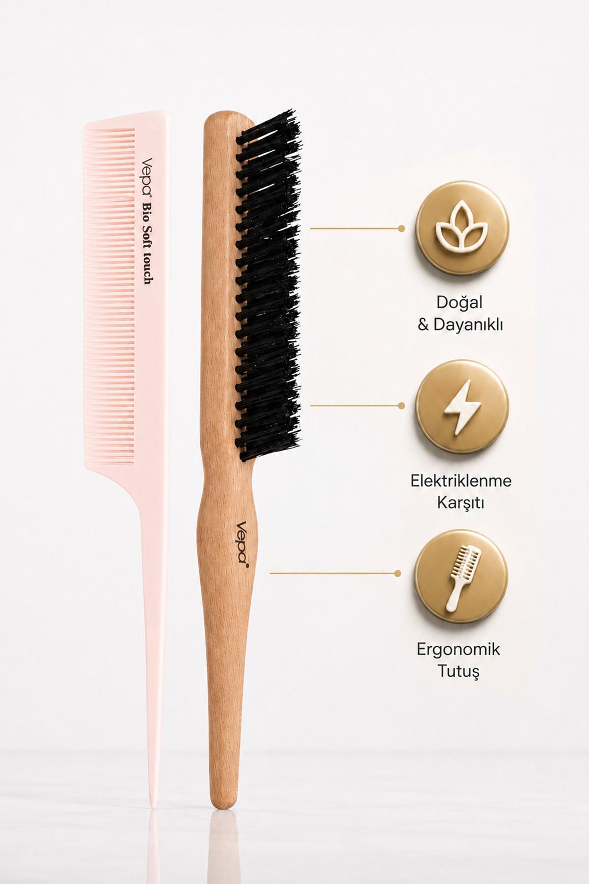 Sleek Bun Set, Profesyonel Topuz FırçasıI, Krepe Tarak — رنگارنگ S139955210001 — تصویر 6 از 6