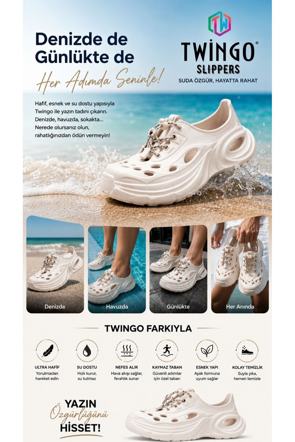 Twingo Eva Hafif Günlük Deniz & Spor Ayakkabısı (Unisex)