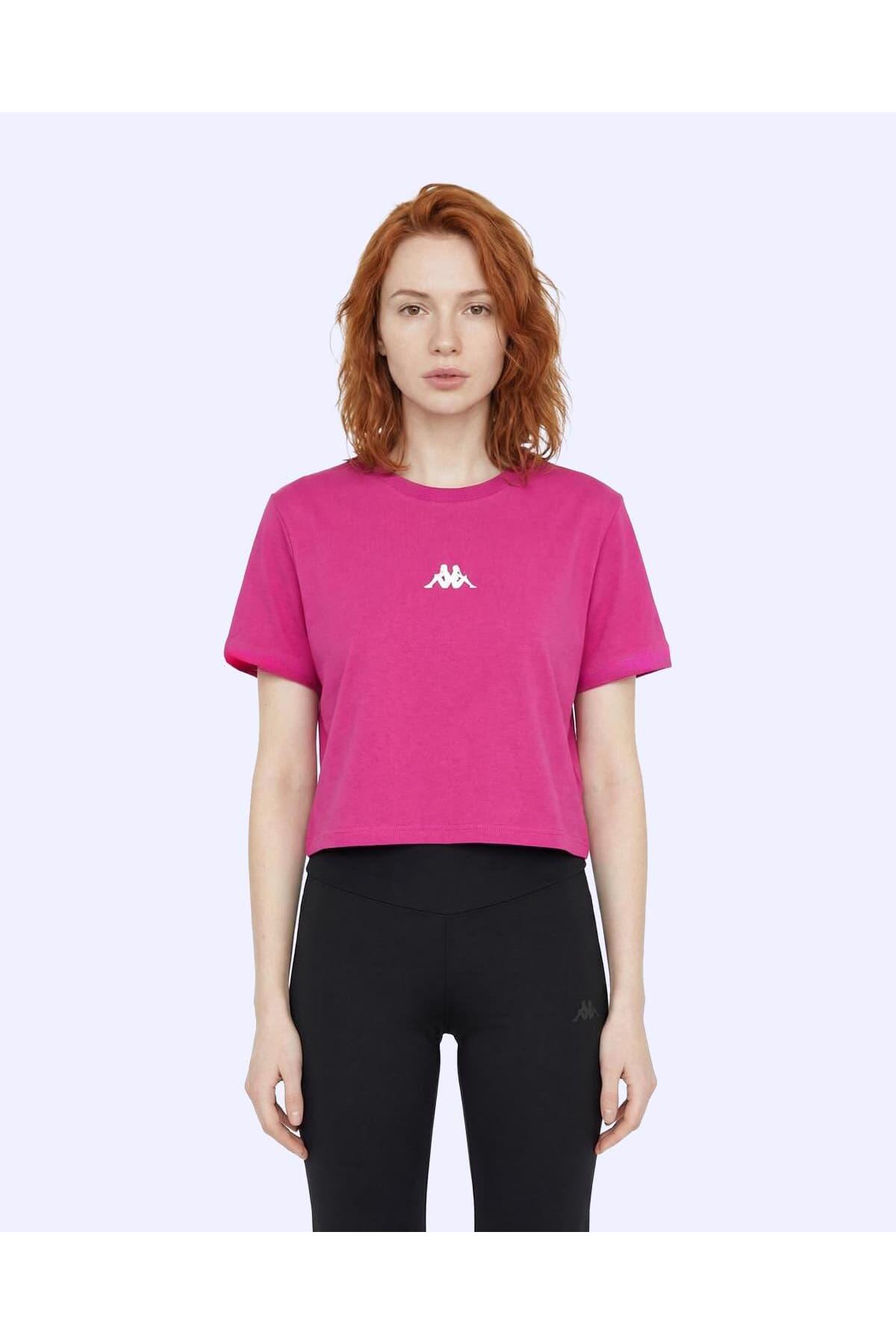 Kappa Khloe Tshirt Kadın Fuşya Pembe Slim Tişört görsel 2