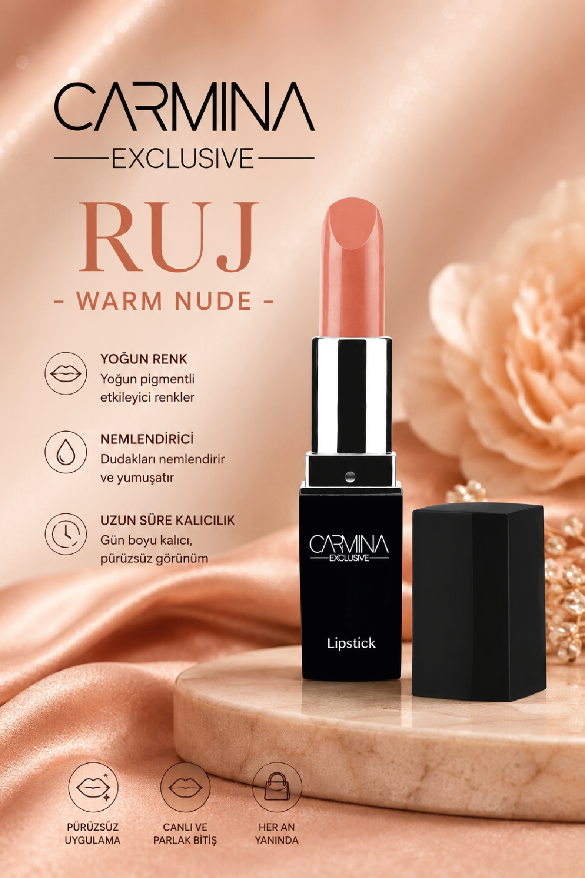Huncalife Carmina Exclusive Ruj - Warm Nude - Ruj 80839 - Fiyatı