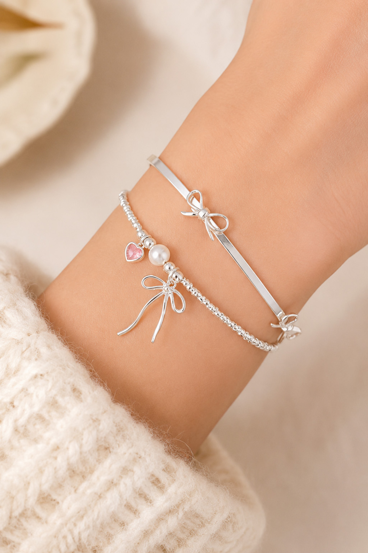 The Collection Fiyonk Kurdele Pembe Kalp Pinterest Princess Bileklik ve Yassı Fiyonk Coquette Ribbon Bileklik görsel 3