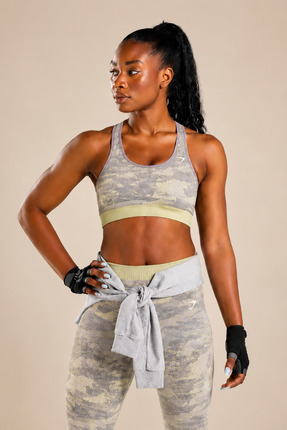 Stylovi GymShark Kadın Spor Sütyeni Bra - Fitness Yoga Toparlayıcı Destekli Crop