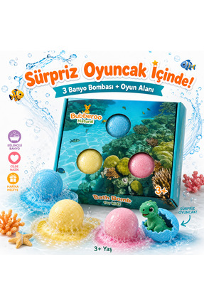 Bubberoo Okyanus Macerası Banyo Topu Seti 3'lü - İçinden Oyuncak Çıkar