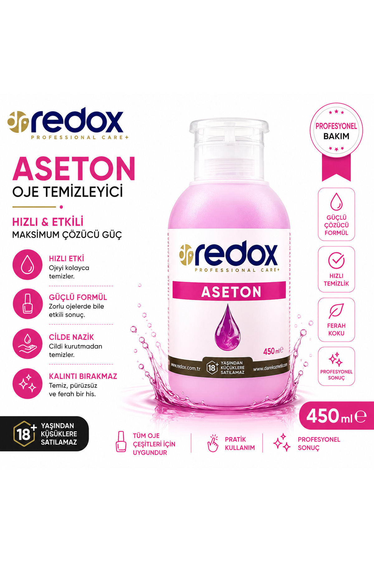 DR REDOX ASETON PEMBE 450 ML — rdx225