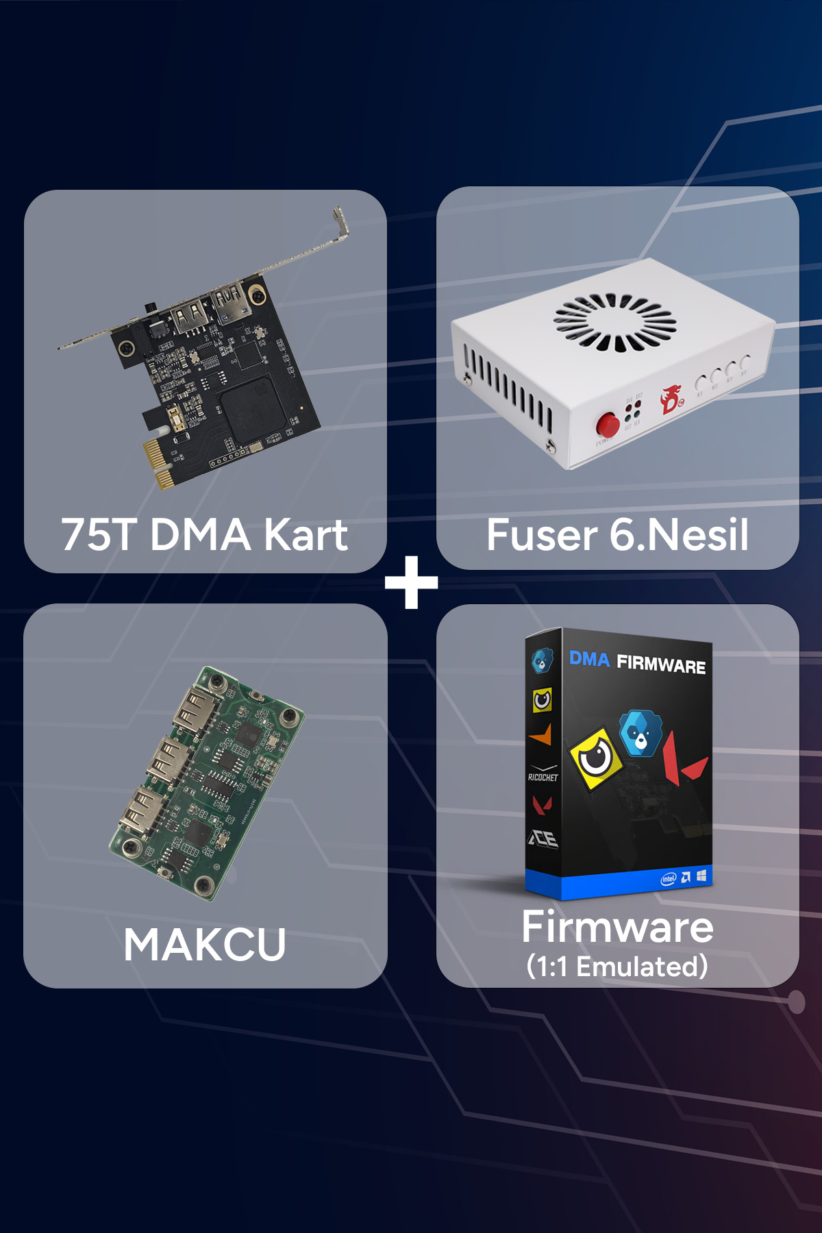 GhostDMA DMA Full Set (75T DMA Kart + Fuser 6.Nesil + MAKCU +