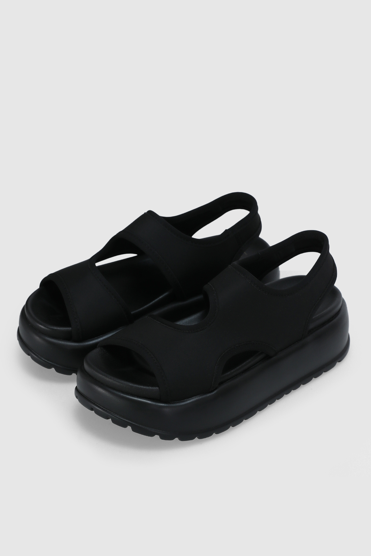 Lufian Trend Aurora New Kadın Günlük Sandalet Full Black görsel 4