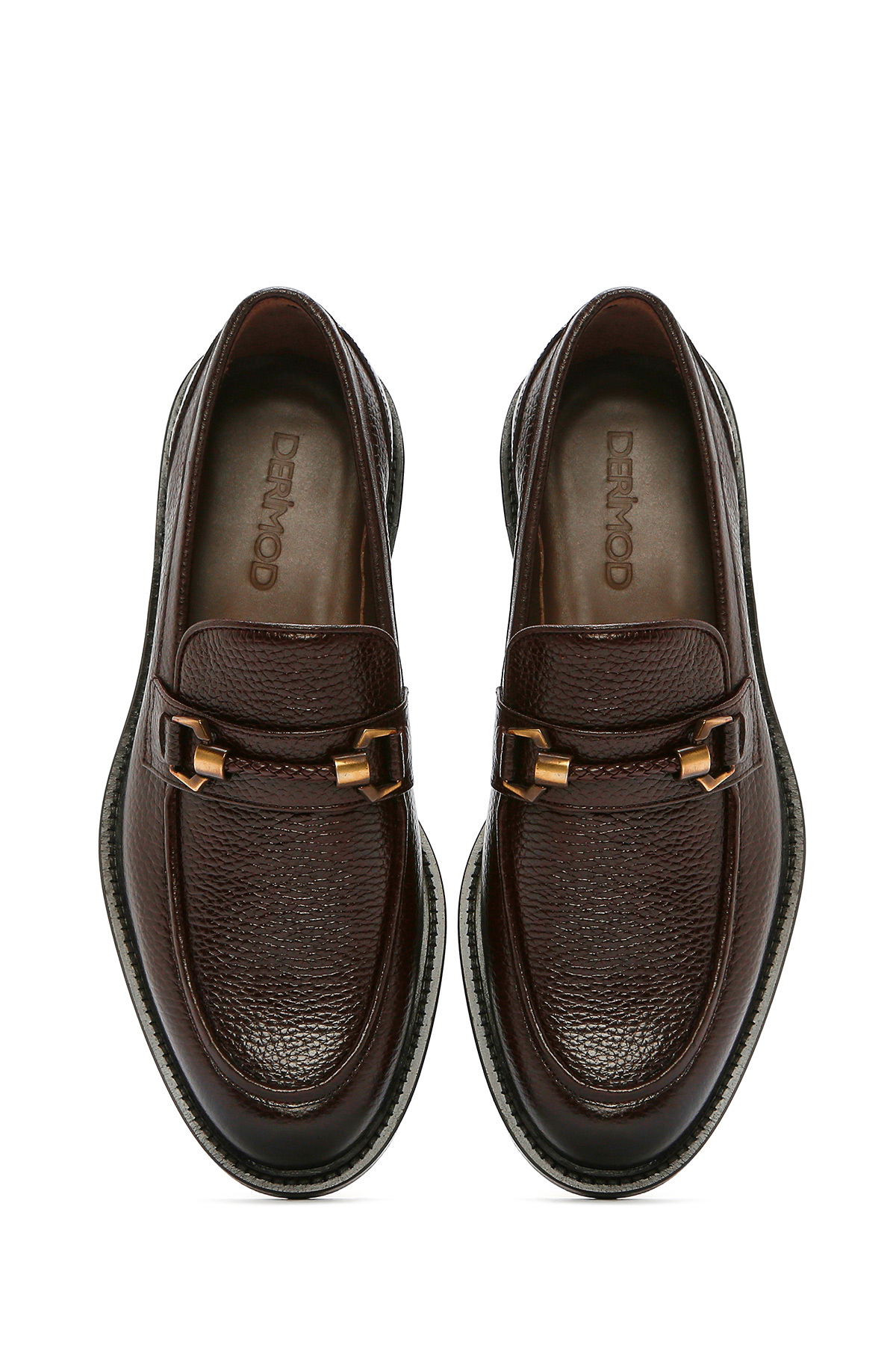 Derimod Erkek Kahverengi Tokalı Deri Ayakkabı, Klasik Loafer 26SFD6009FT görsel 4