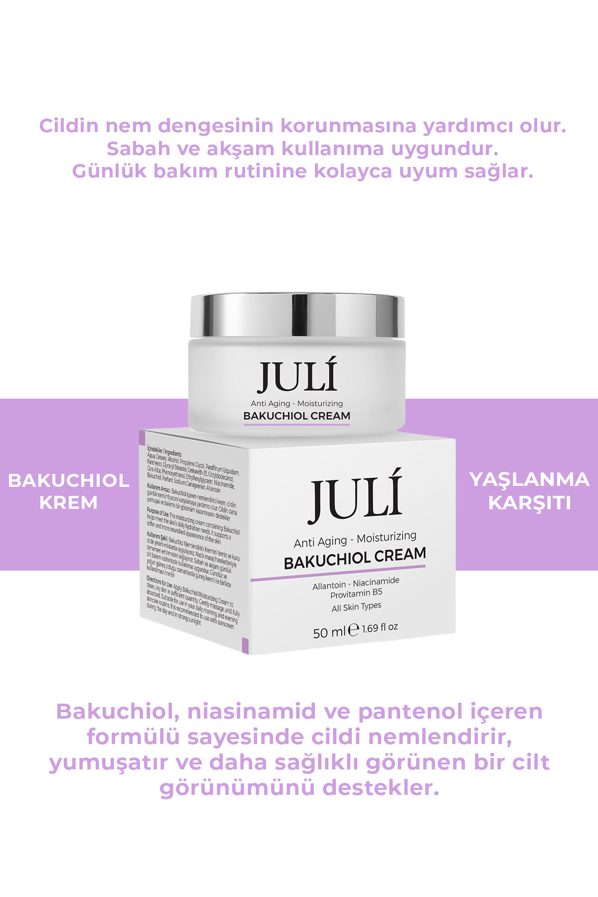 JULI Yaşlanma Karşıtı ve Nemlendirici Bakuchiol Krem - Fiyatı
