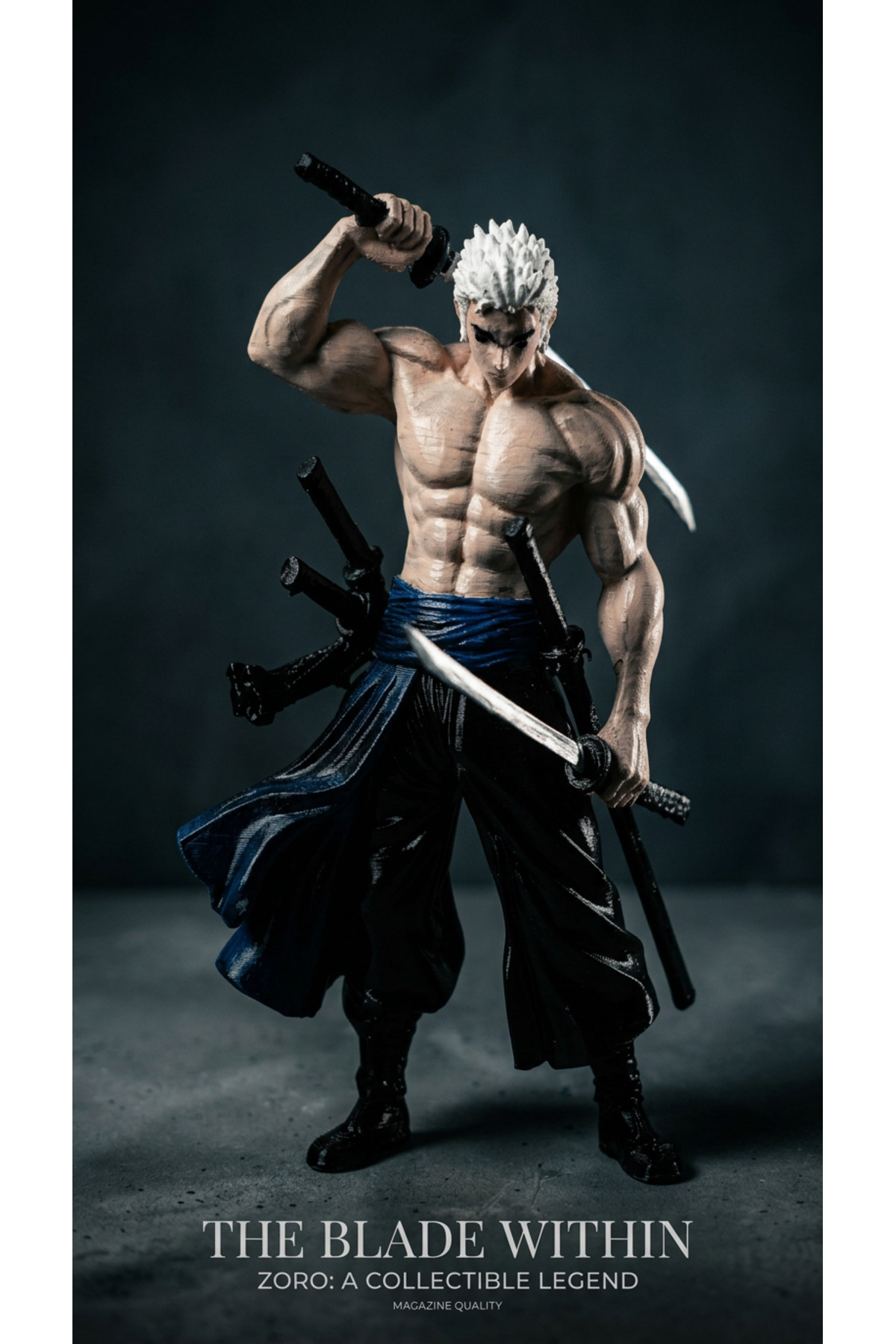 CRAFTEL Roronoa Zoro Üç Kılıç Tarzı Renkli Anime Koleksiyon Figürü