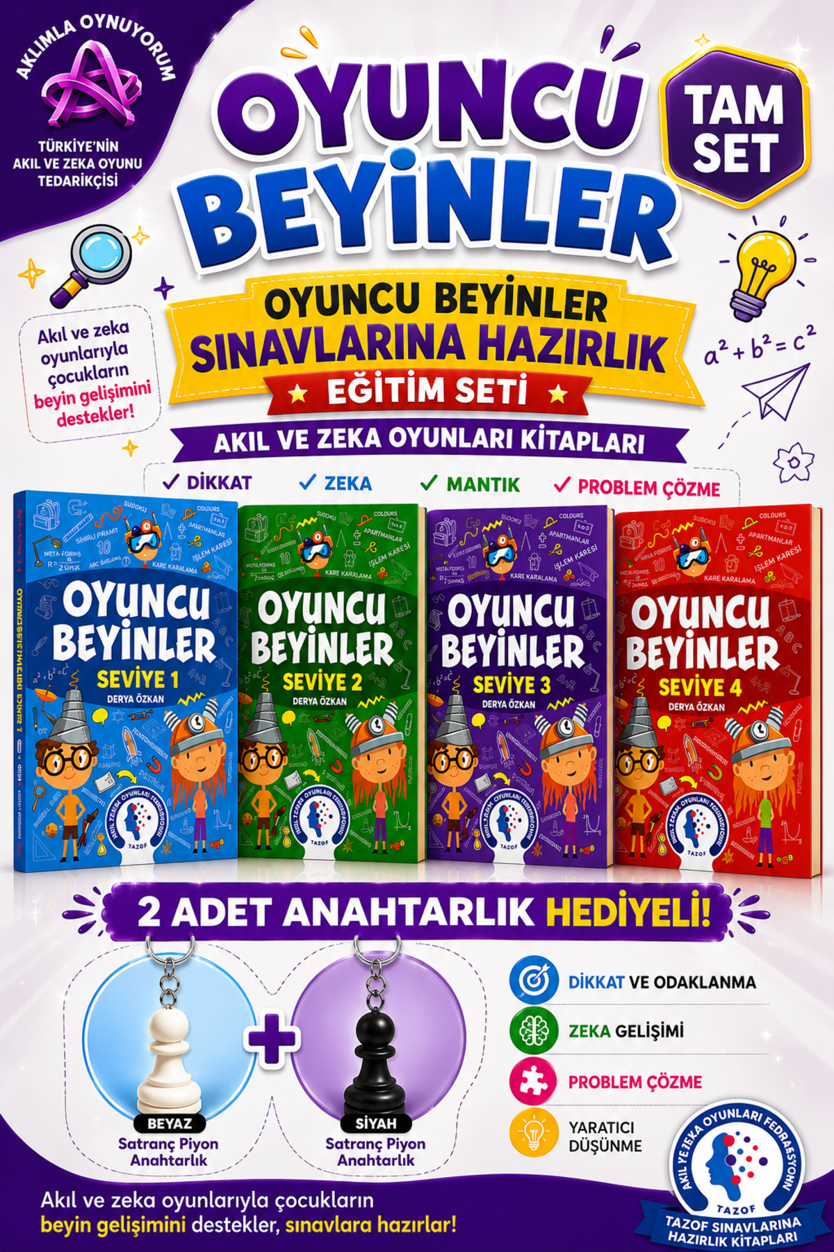 Curious&Genius Oyuncu Beyinler Tam Set (4 Kitap) Derya Özkan Akıl