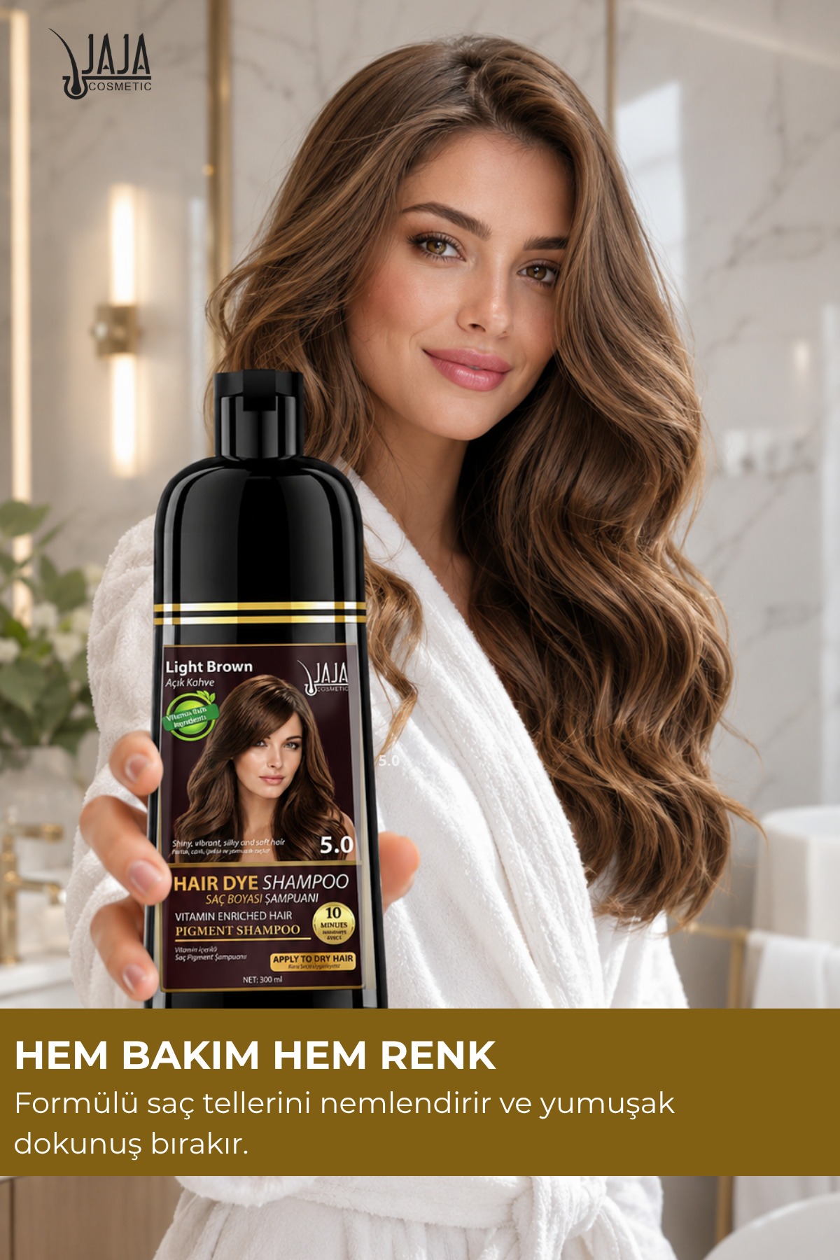 Açık Kahve (Light Brown) Saç Şampuanı 300 ML 5.0 & Vitamin İçerikli — 8684556385013-3 — تصویر 4 از 6
