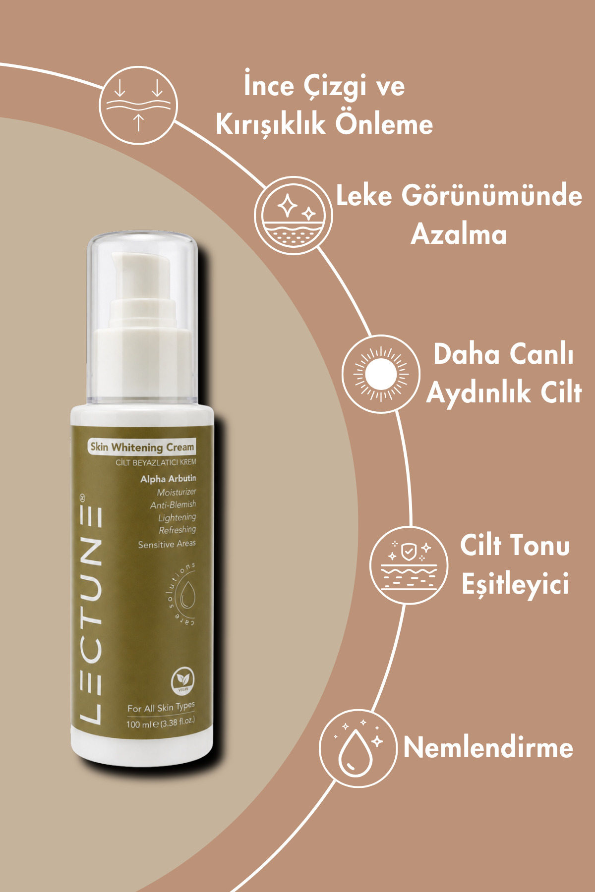 Cilt Beyazlatıcı Krem | Kararma Karşıtı Beyazlatma, Koltukaltı, Dirsek, Diz, Hassas Bölge | 100ml — LECWC105 — تصویر 6 از 7