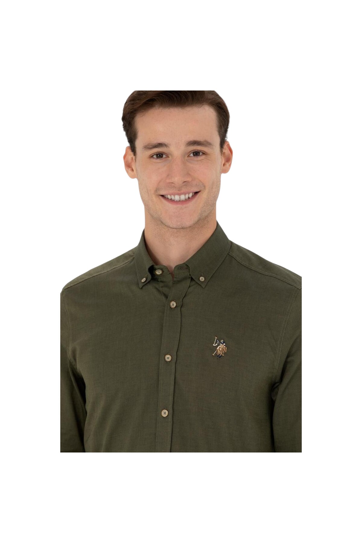 U.S. Polo Assn. Erkek Gömlek 50271276-VR027 — خاکی — تصویر 6 از 7