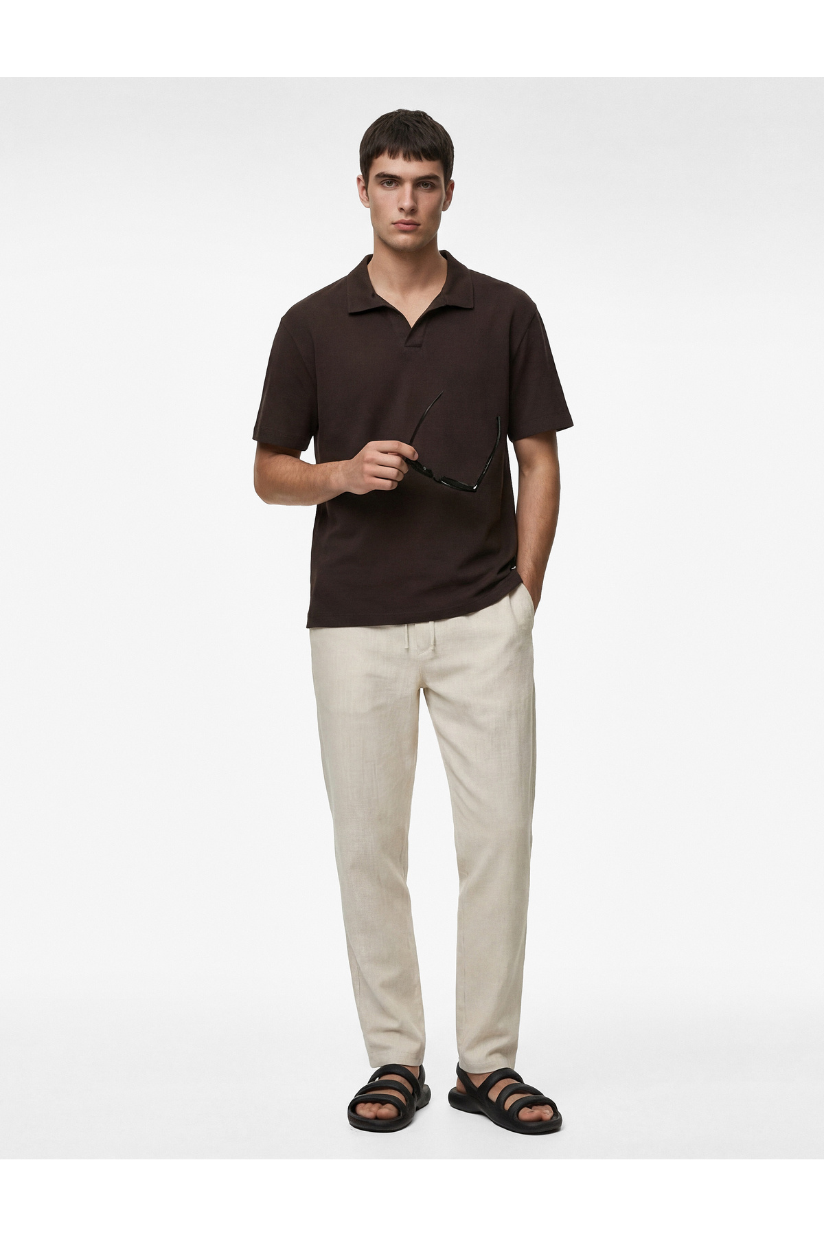 Koton Regular Fit Cotton Pique Fabric Short Sleeve Polo Collar T-Shirt