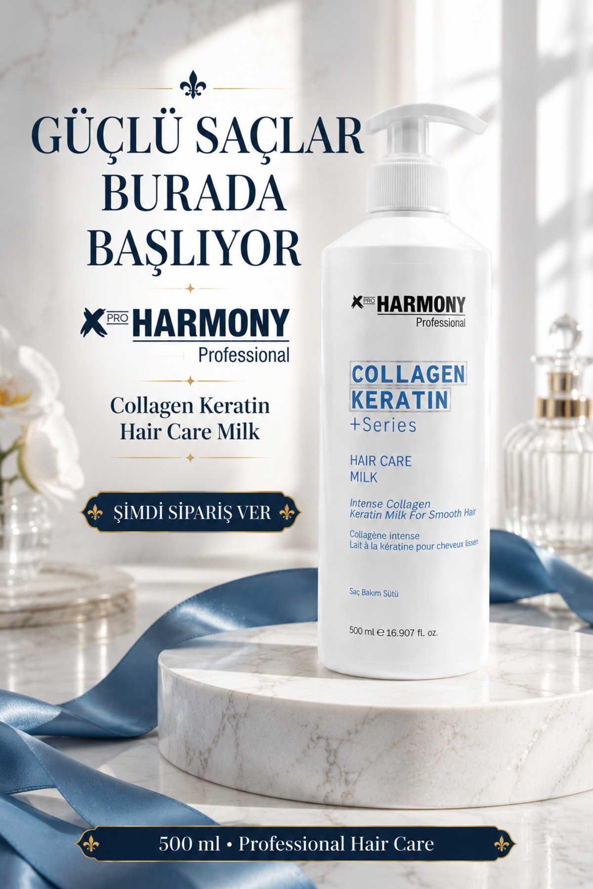 Collagen Keratin Hair Care Milk Saç Bakım Sütü 500 ml — XPH-8682887911000 — تصویر 8 از 8