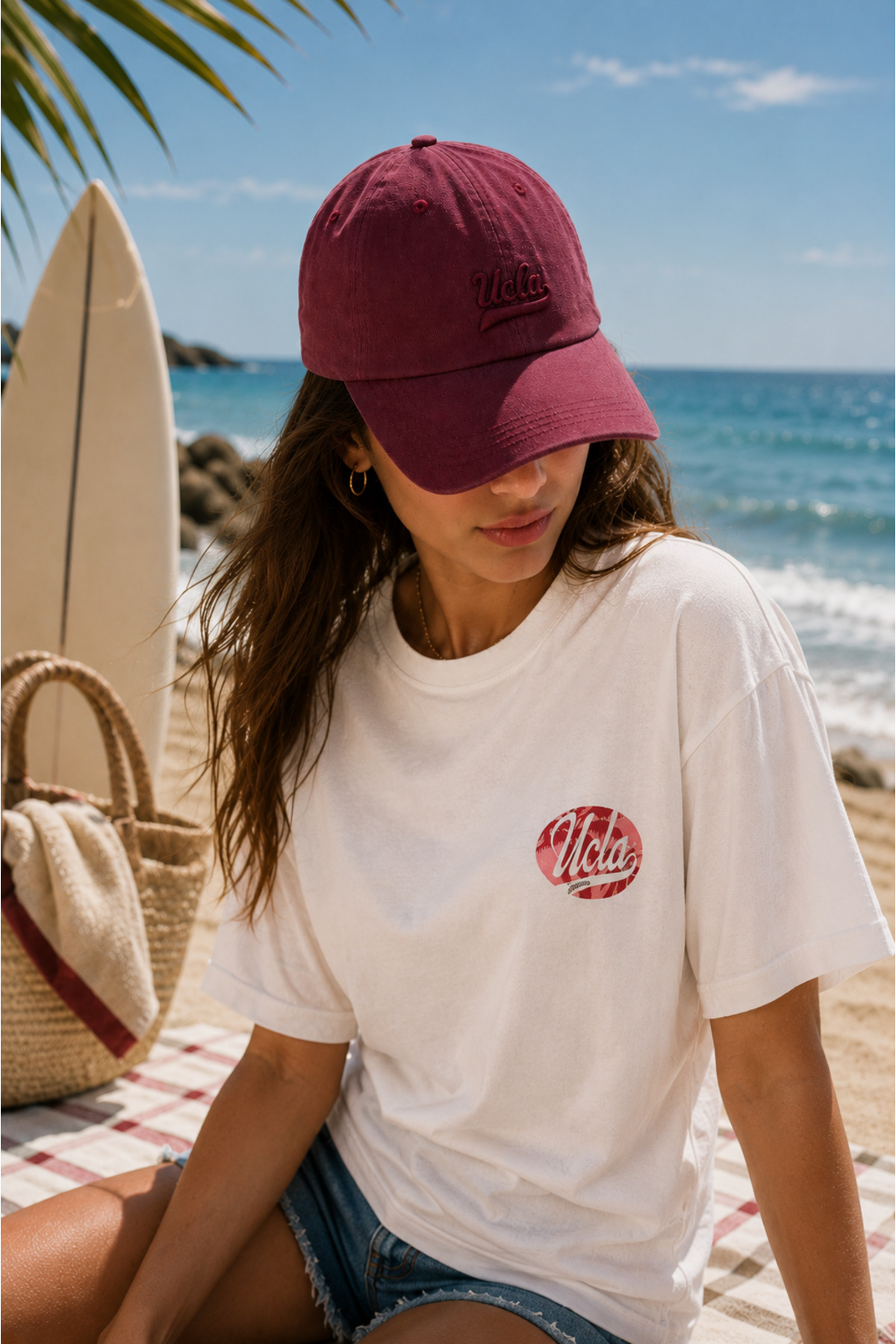 UCLA FORTUNO Bordo Baseball Cap Nakışlı Unisex Şapka