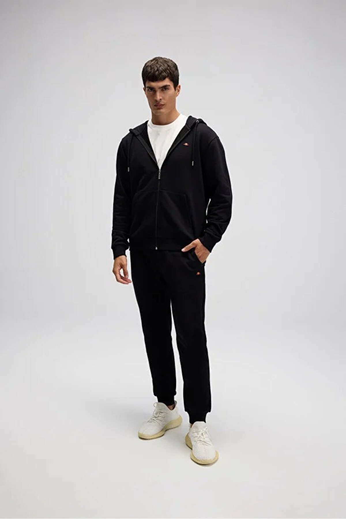 Ellesse Erkek Fermuarlı Kapüşonlu Sweat EM581-BK görsel 4