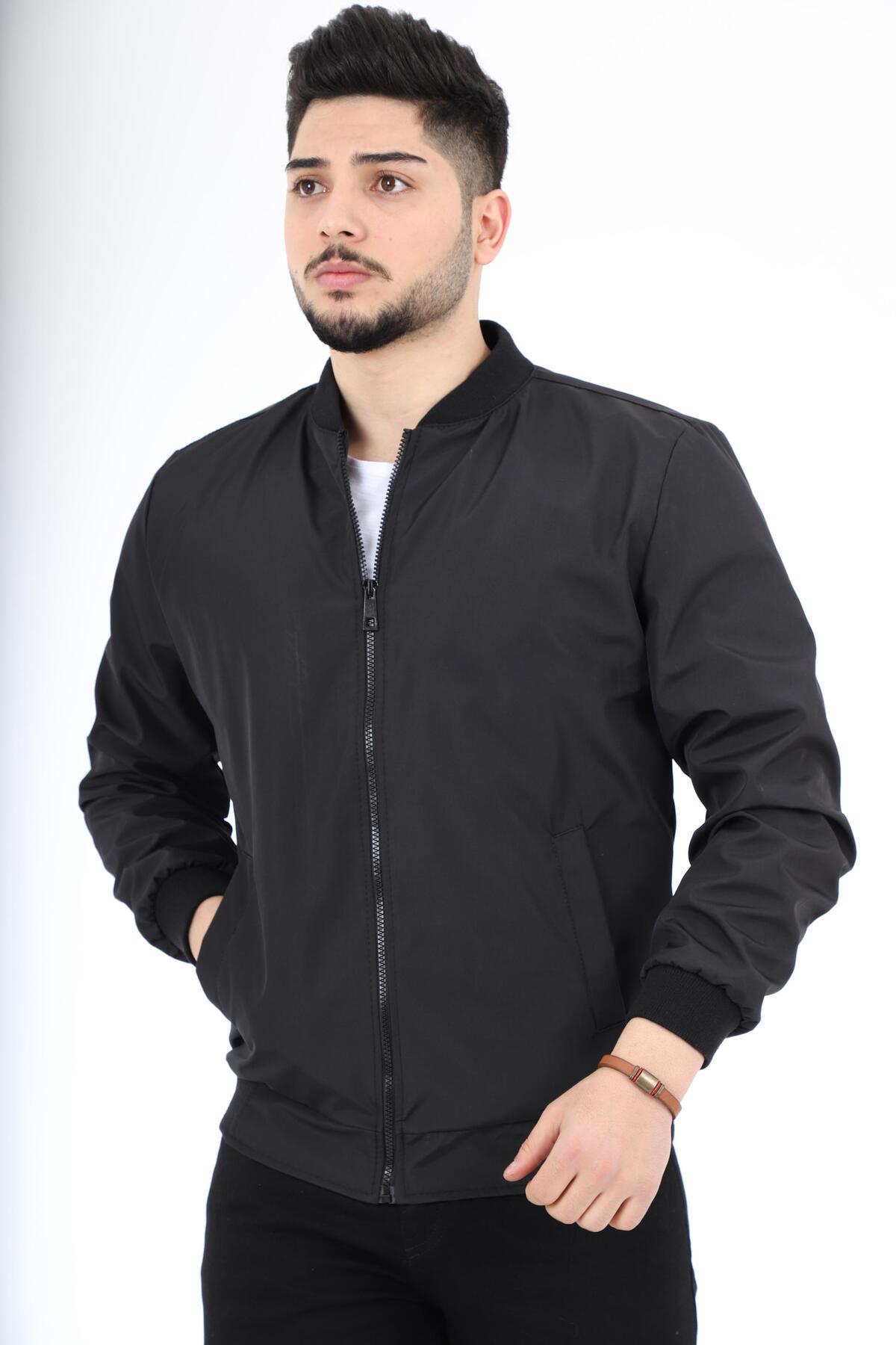 Bondit Kolej Yaka Klasik Mevsimlik Mont 2861_50045 — مشکی — تصویر 2 از 6
