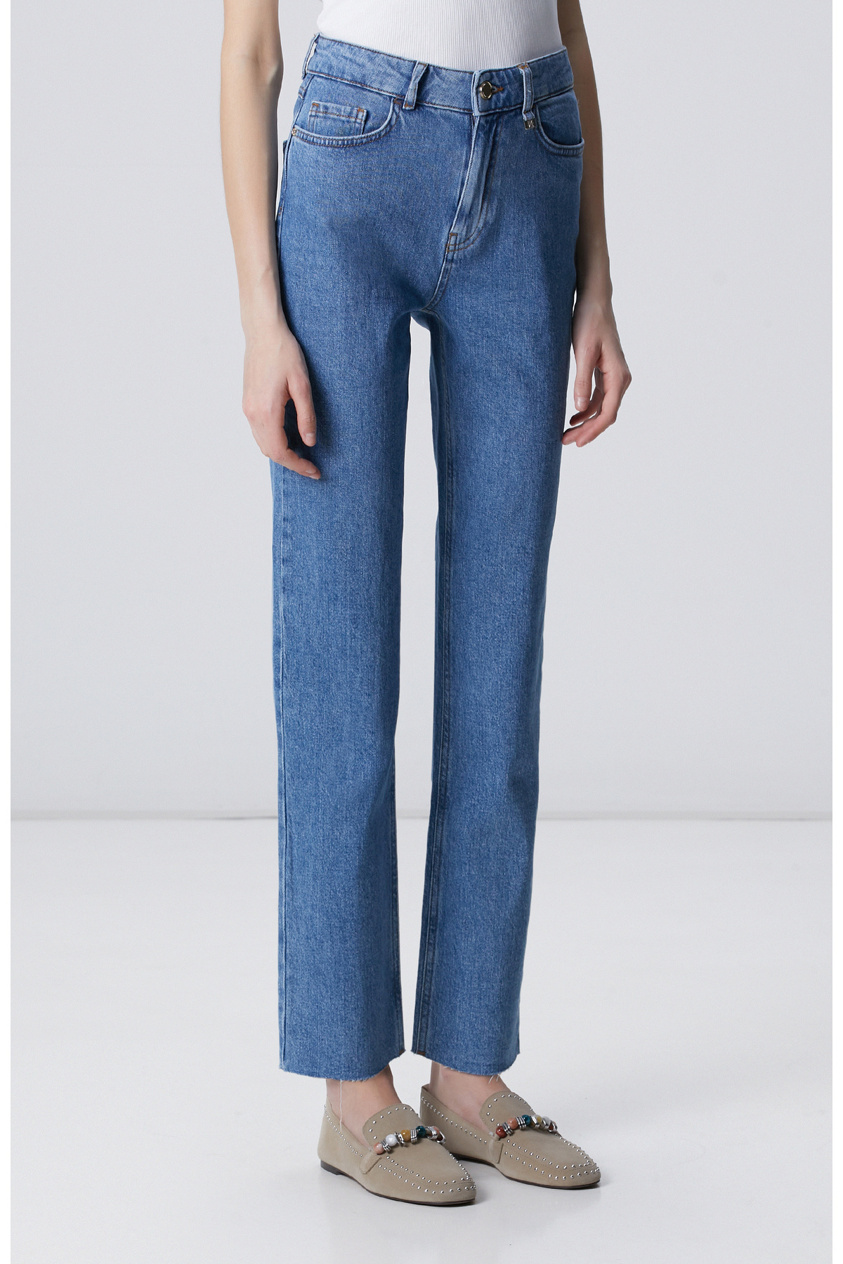 Network Slim Fit Açık Indigo Mavi Denim Pantolon görsel 3